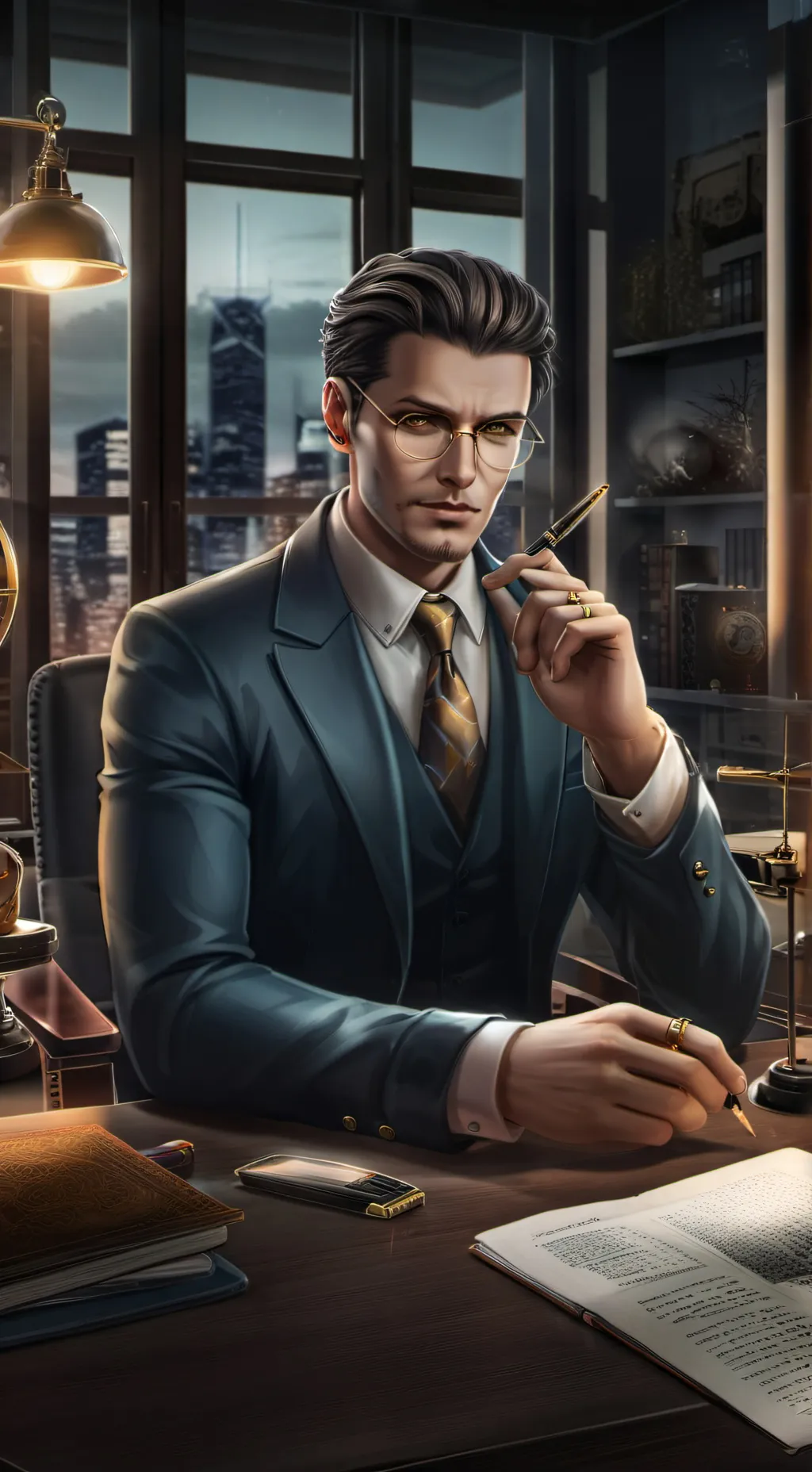 ai character: Peter  background