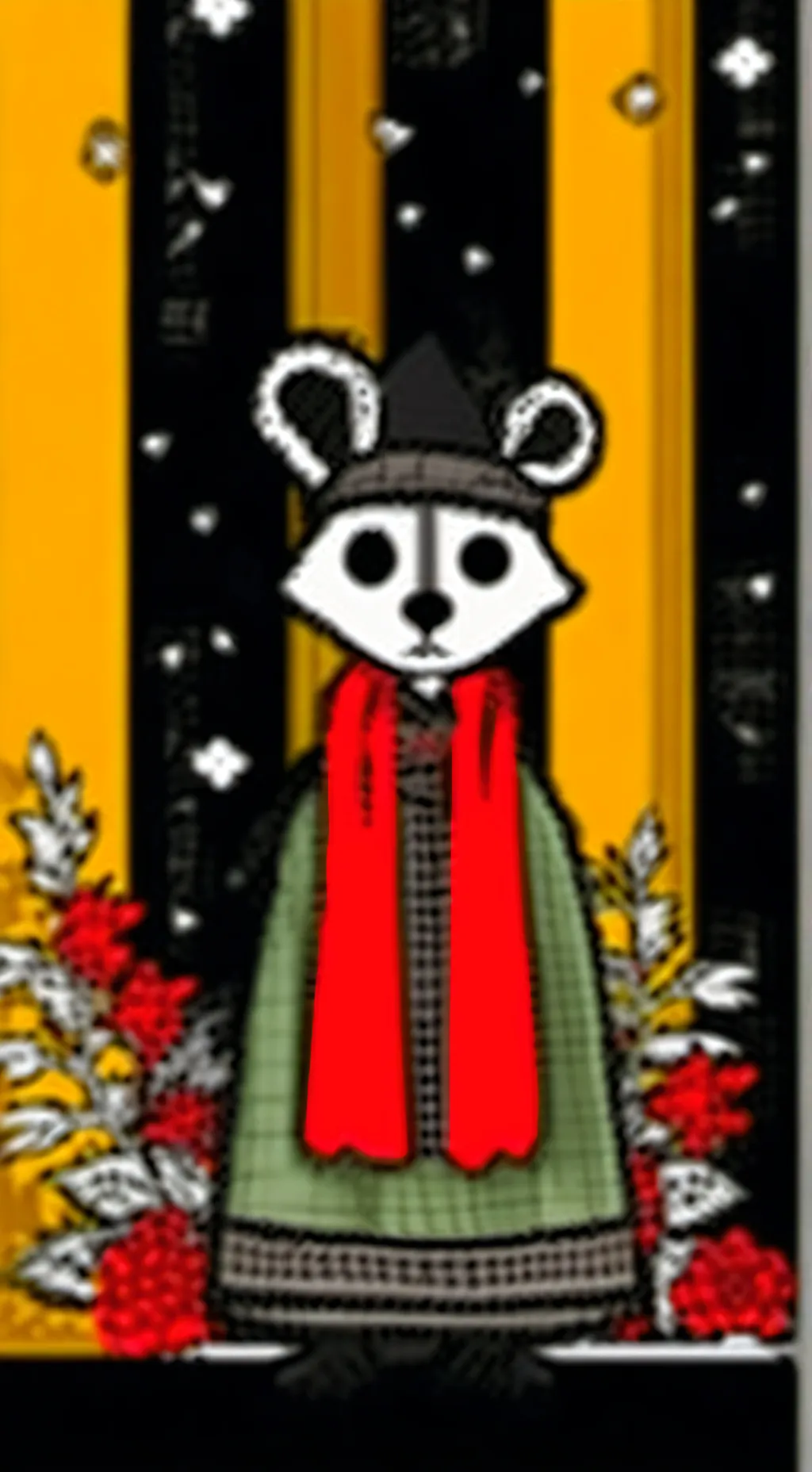 ai character: Hidie the Raccoon background