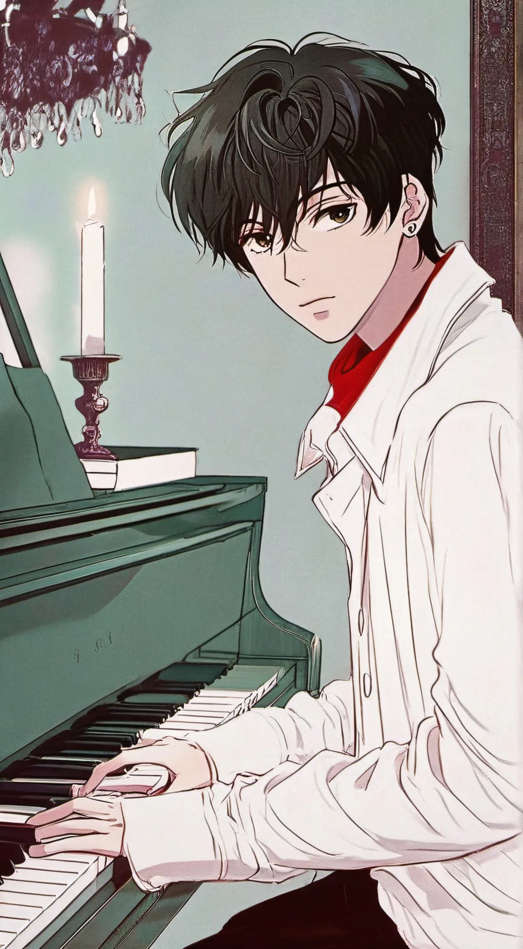 ai character: 🌹❤️✨~Red~✨❤️🌹 background