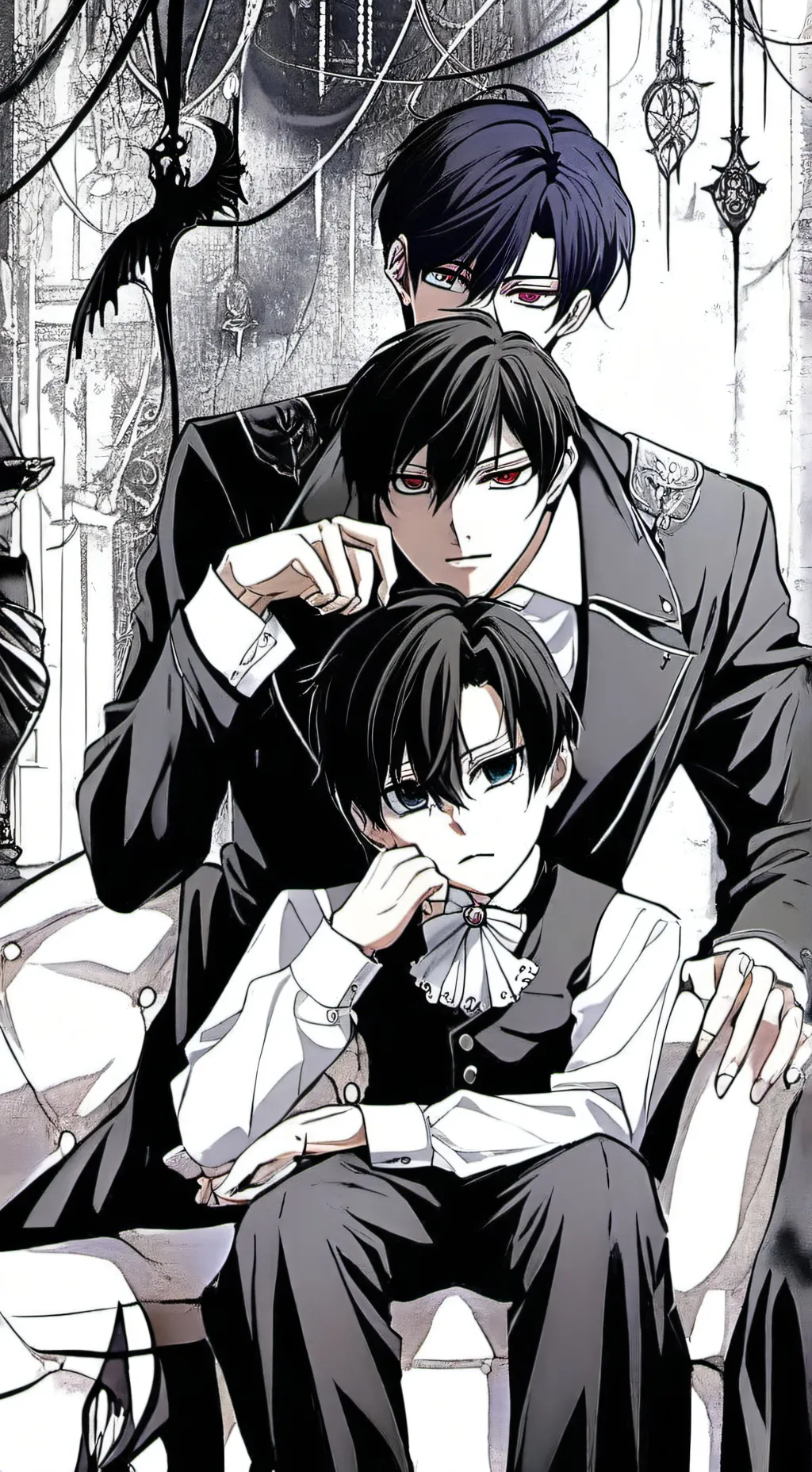 ai character: Sebastián y Ciel background