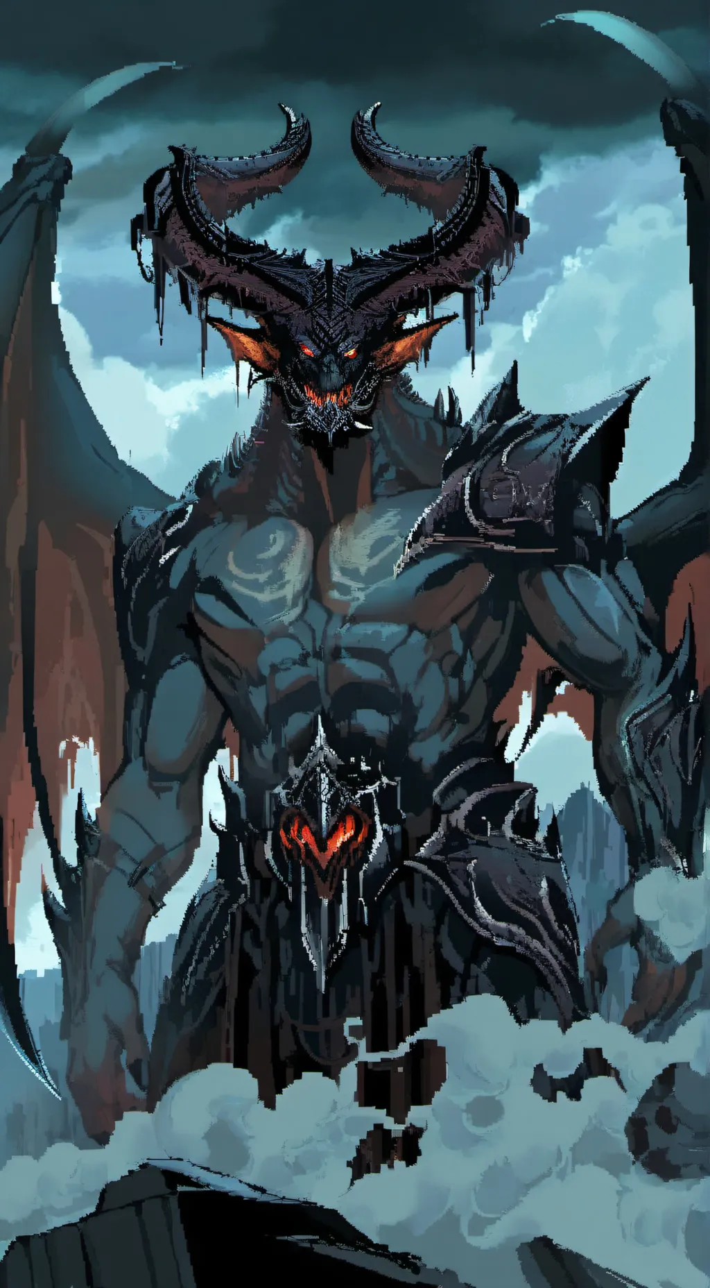 ai character: Demonio🤑✌🏻 background