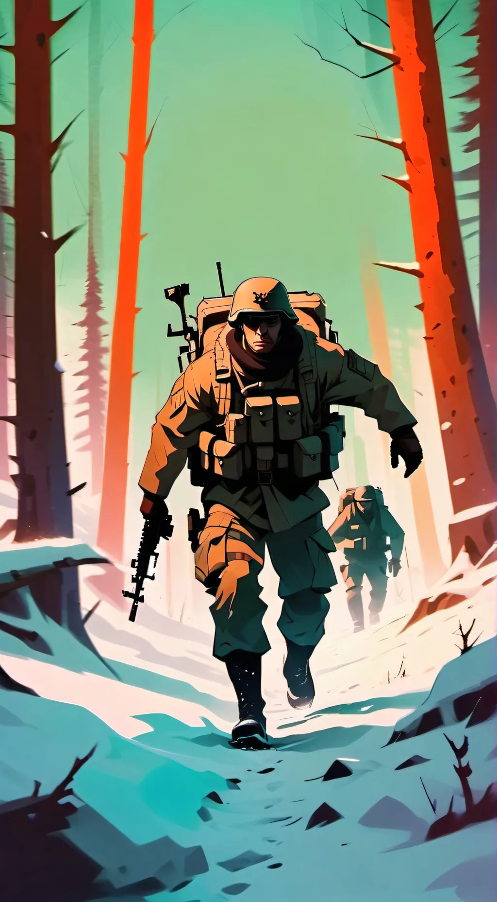 ai character: Winter ops background