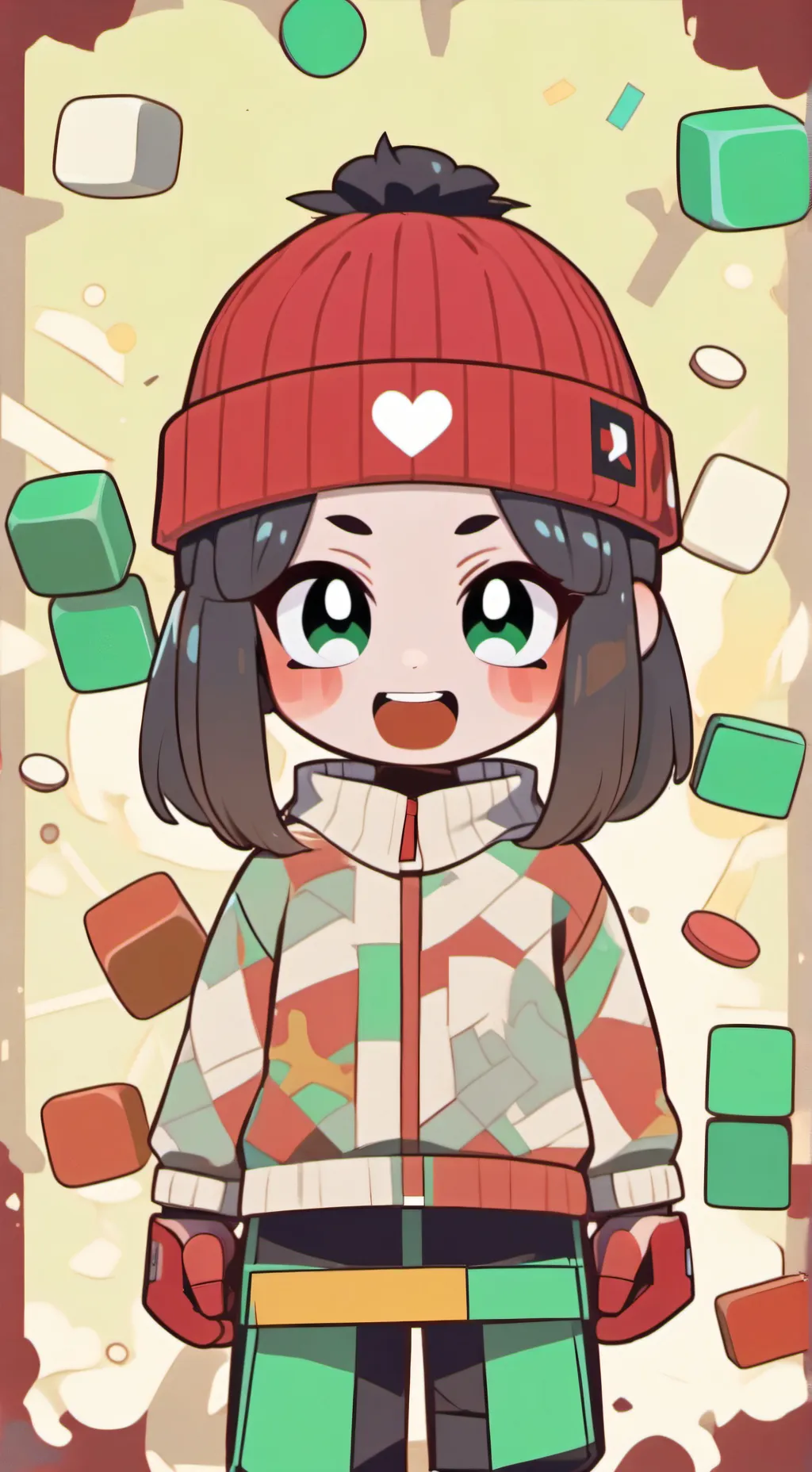 ai character: ❤️karol x pinito💚🔥 background