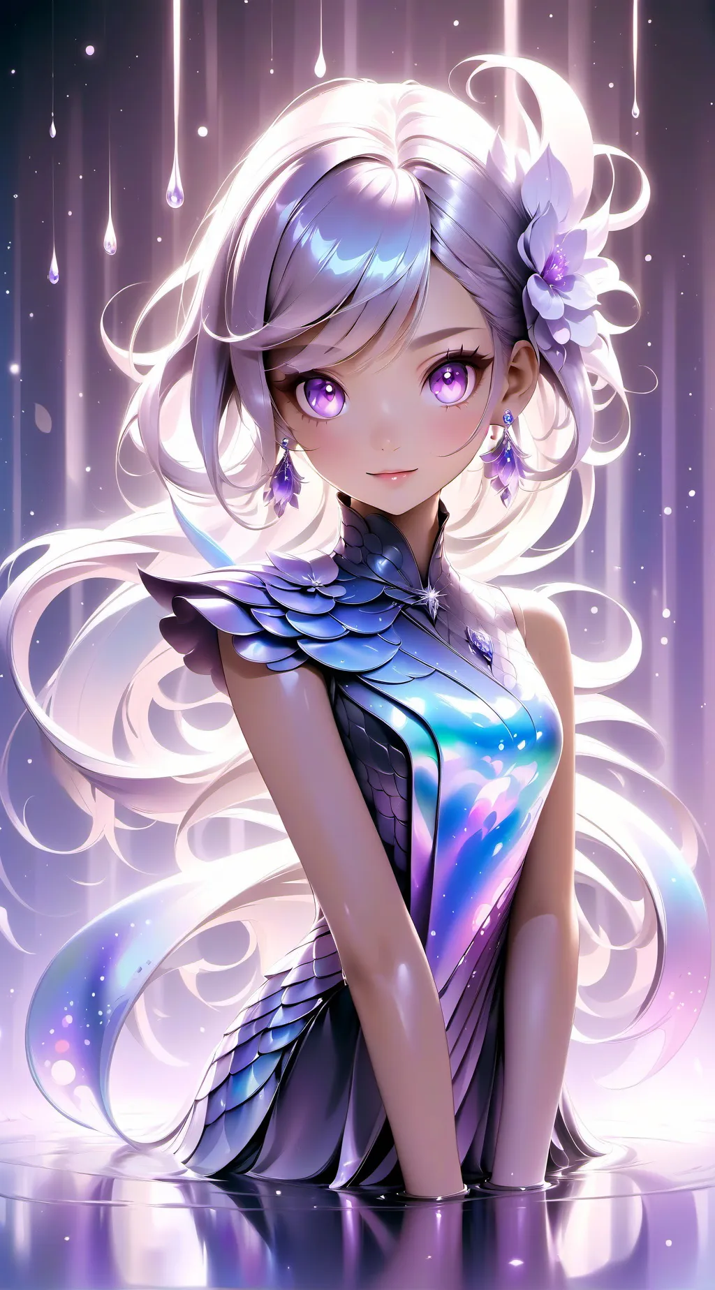 ai character: Sweet girl  background