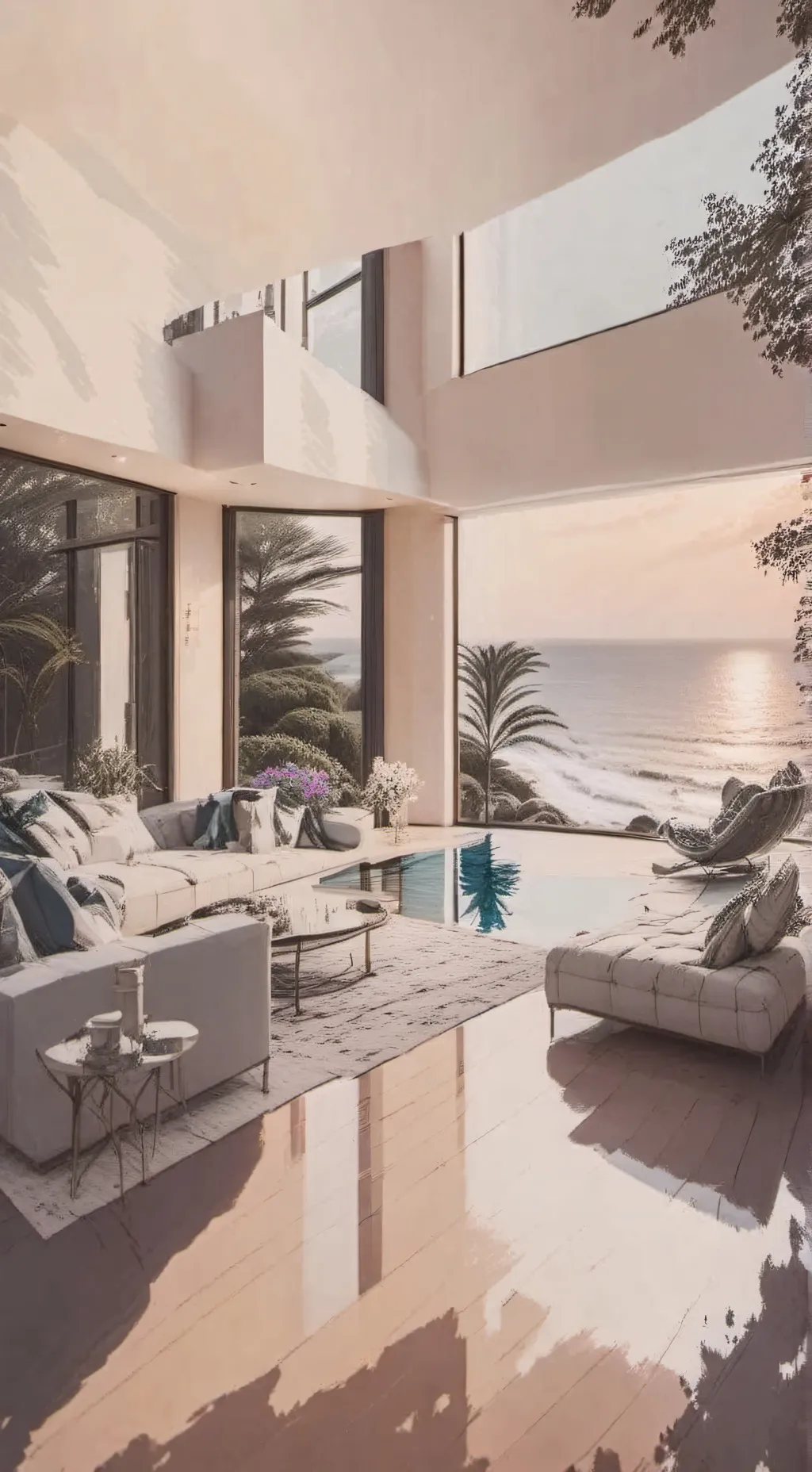 ai character: luxury sleepover background