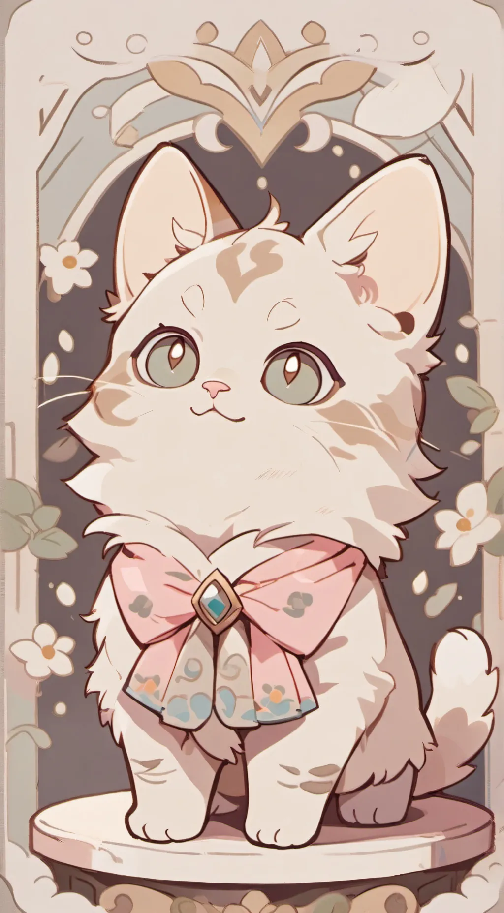 ai character: Korea kitty background