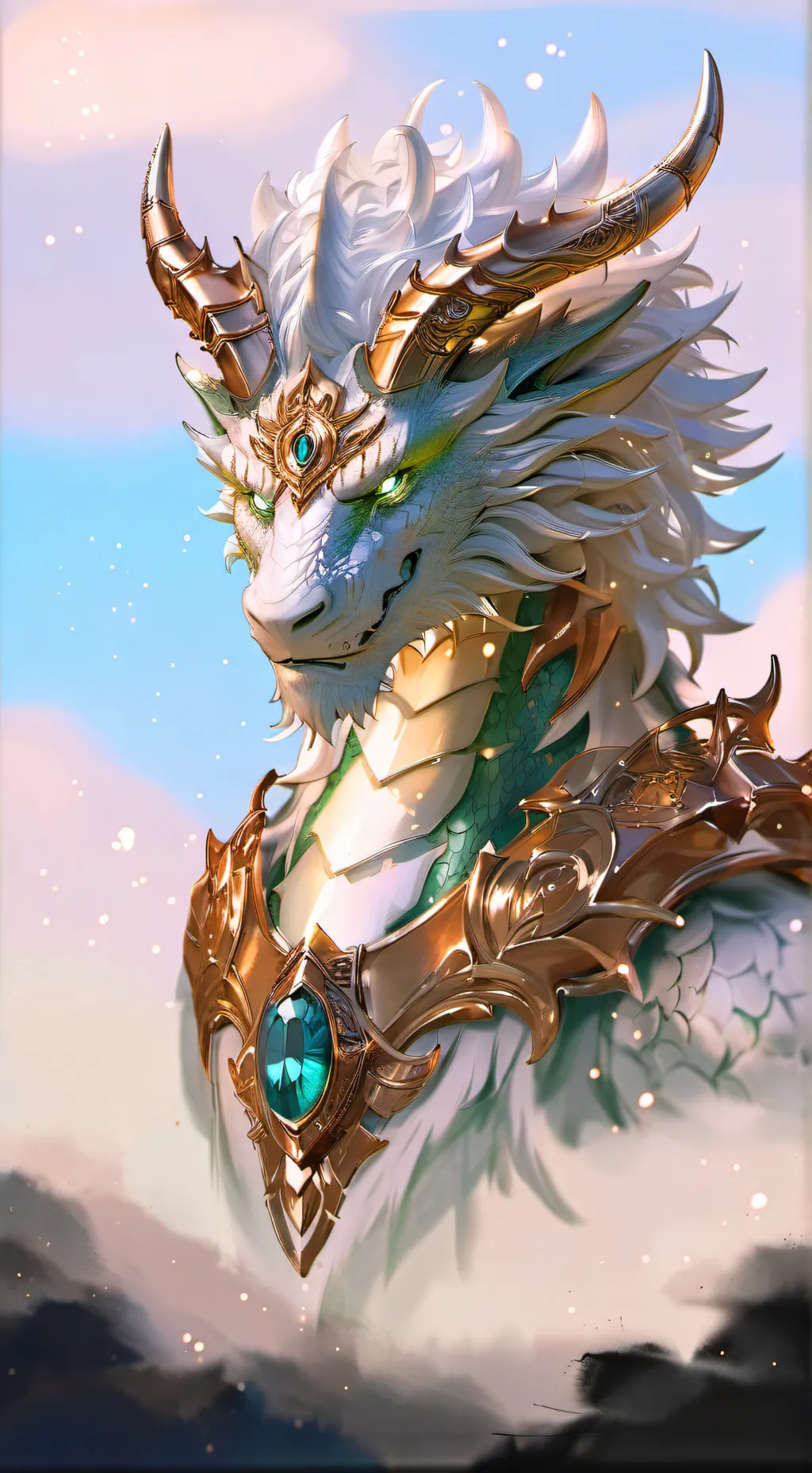 ai character: Snowy background