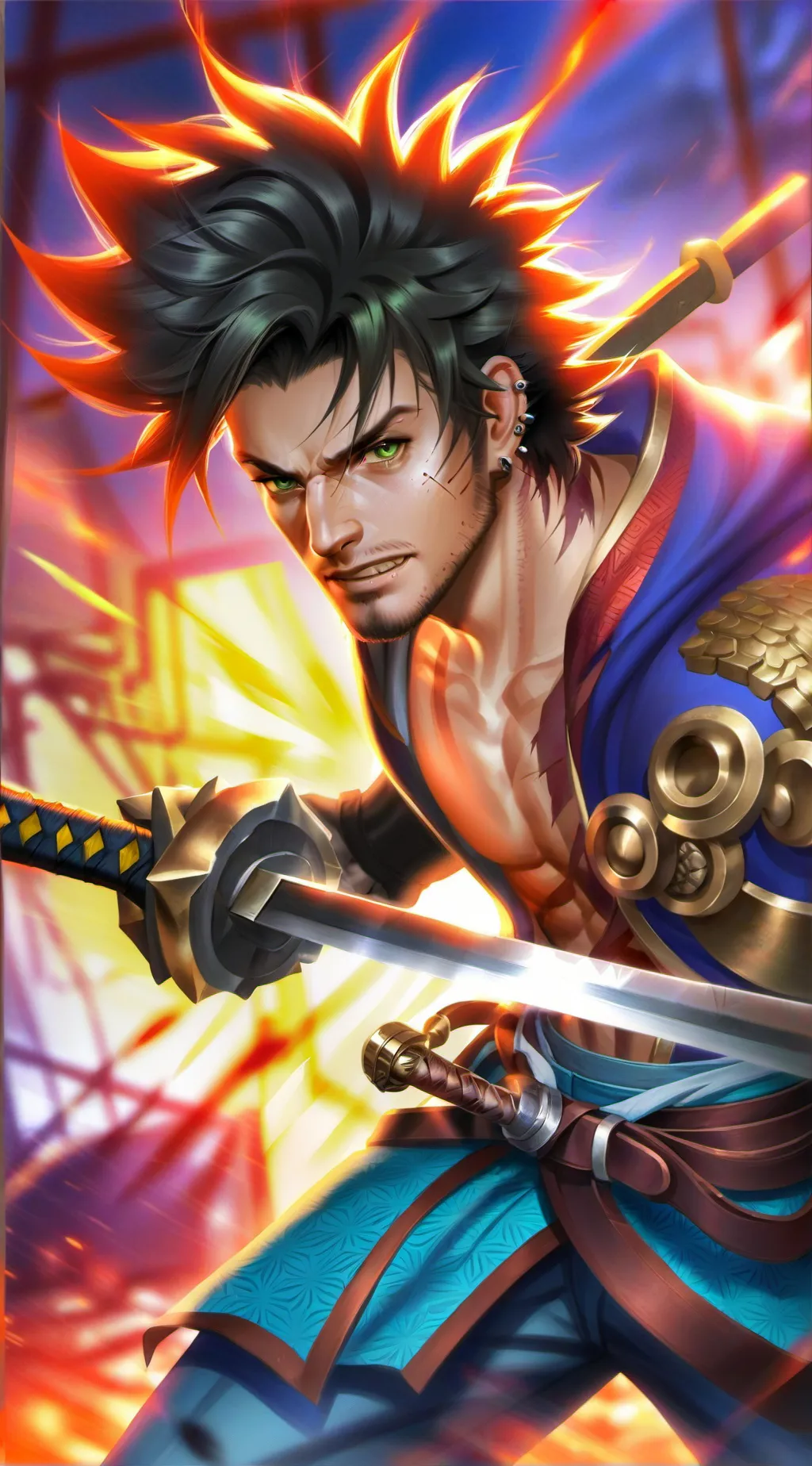 ai character: Sanemi Shinazugawa background