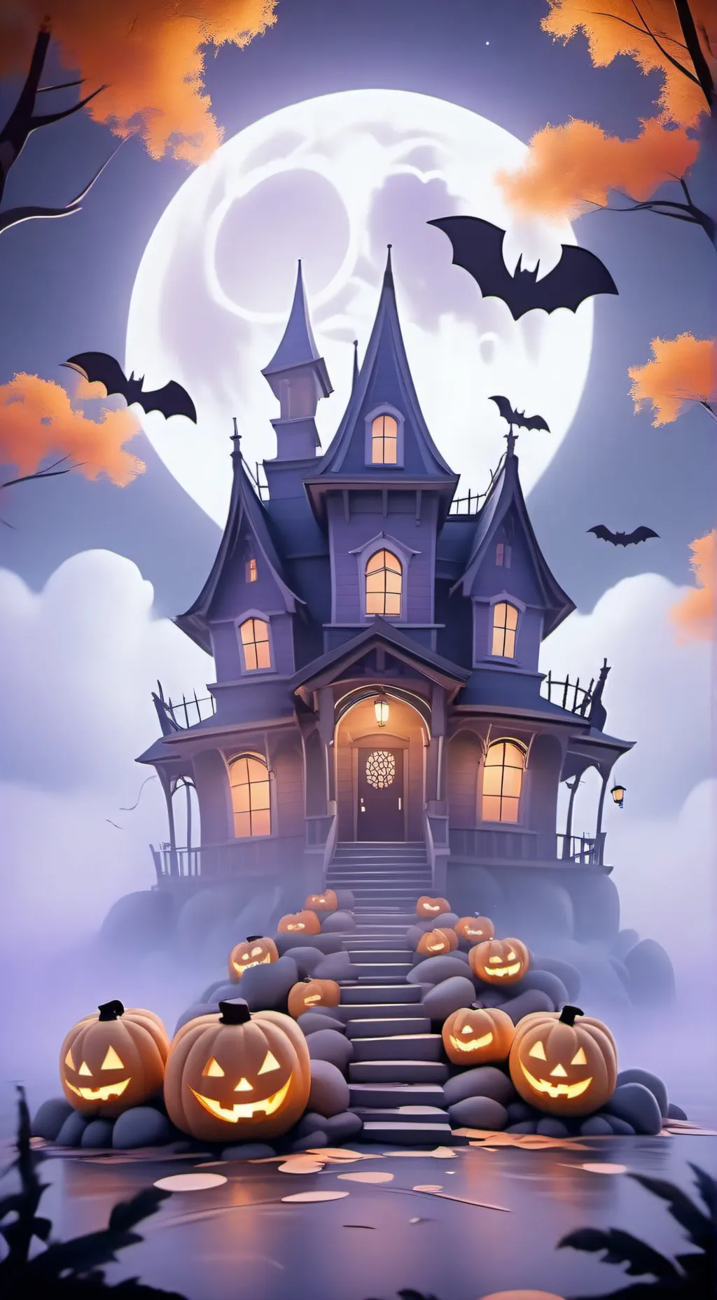 ai character: Halloween background