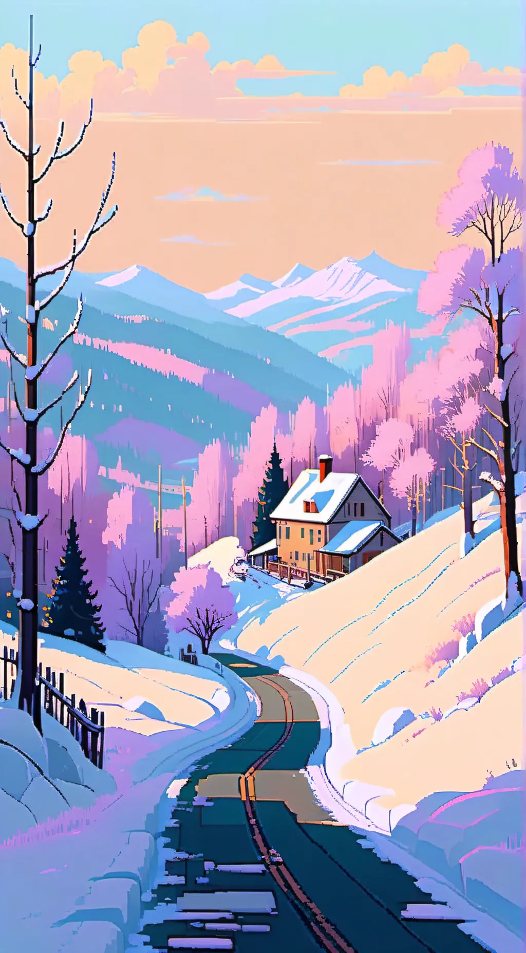 ai character: Ch Xmas background