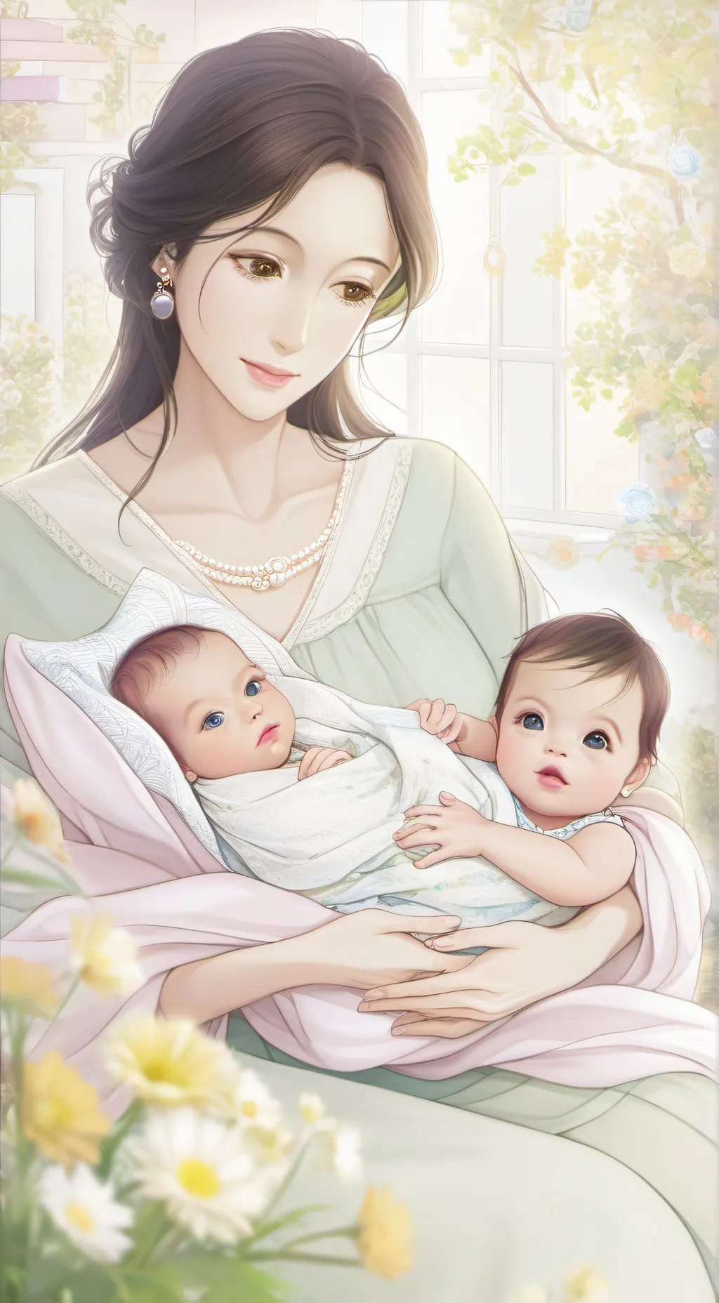 ai character: family(only girls) background