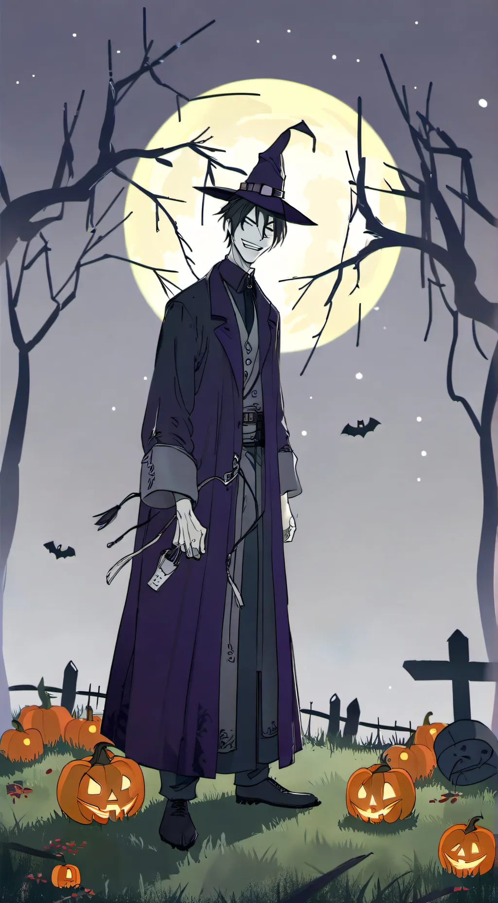 ai character: mha Halloween background