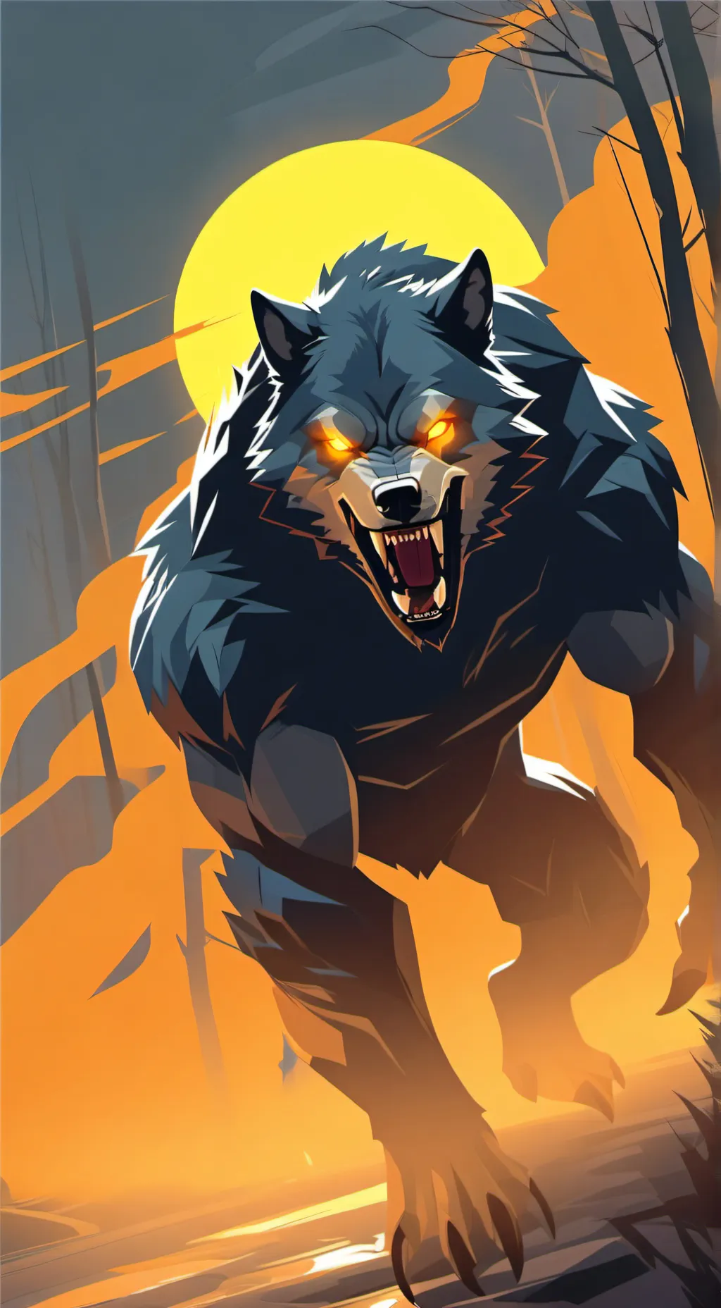 ai character: Werewolf background