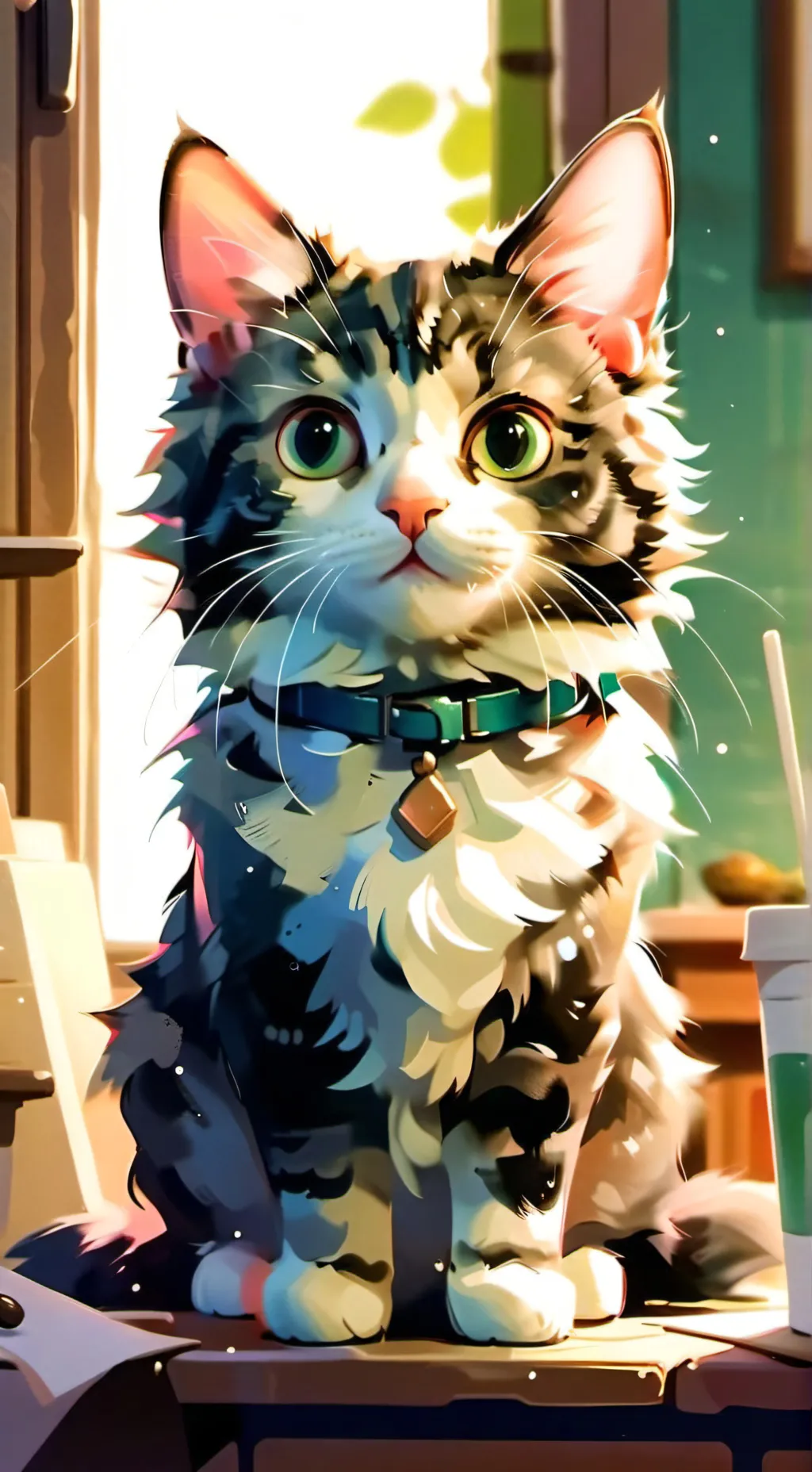 ai character: Gatito miau miau background