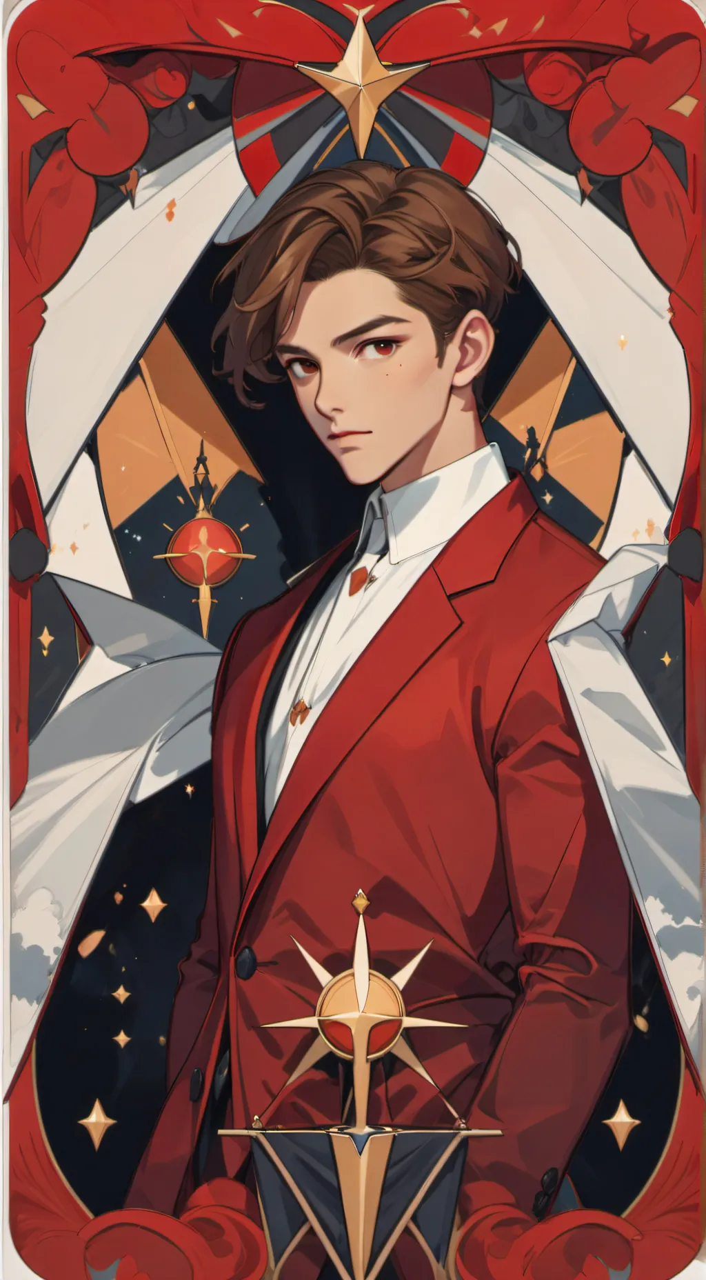 ai character: Human Alastor nann background