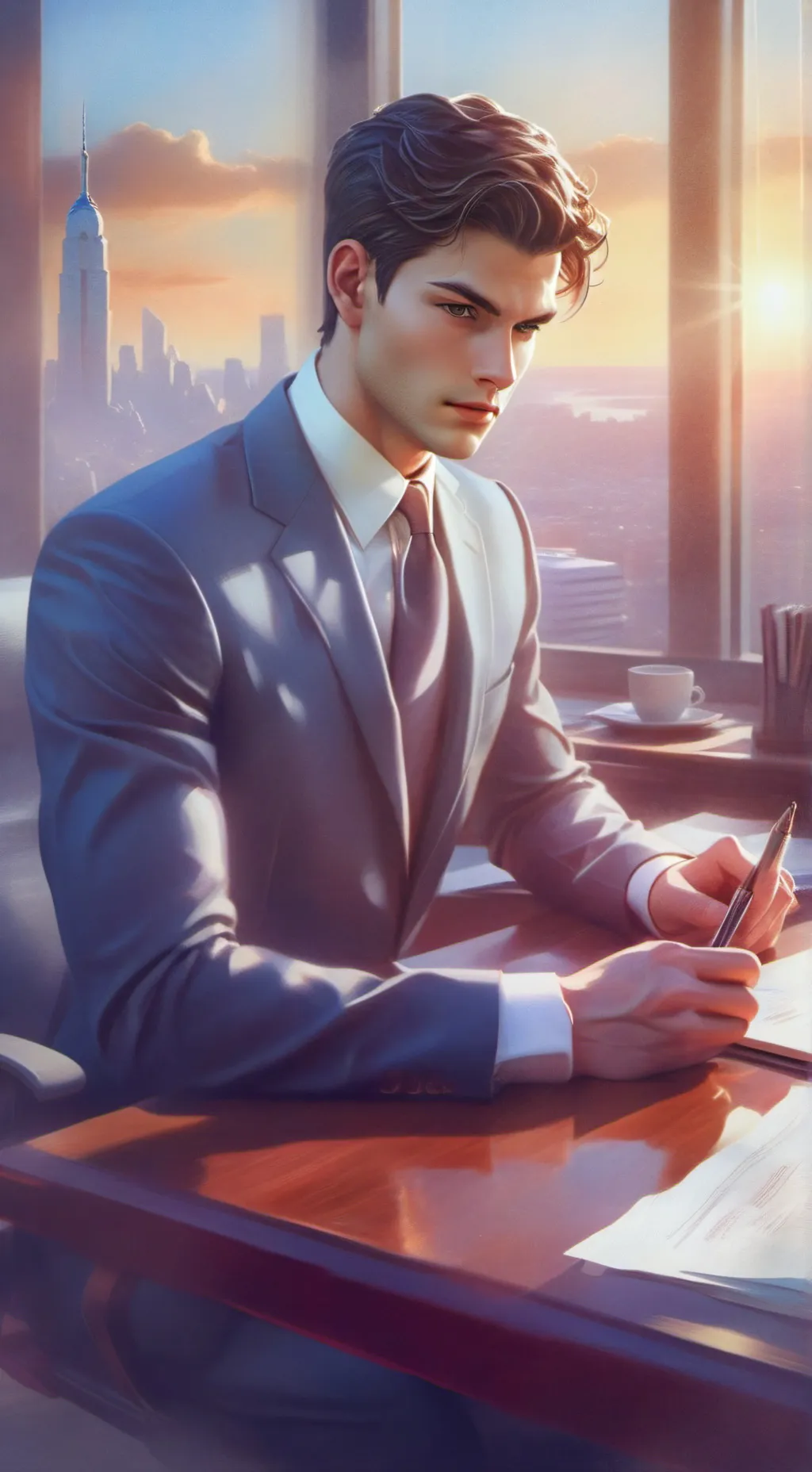 ai character: Leo Miller  background