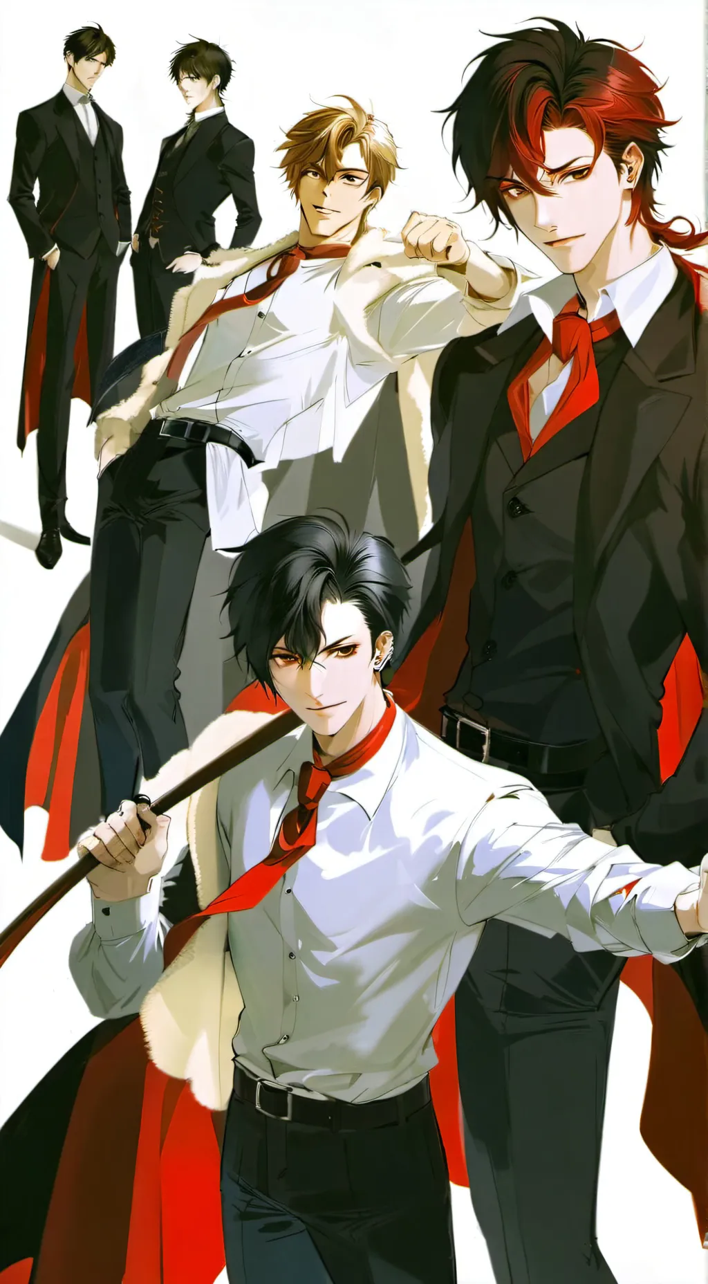 ai character: 5 famous guys🤭🫰💕 background