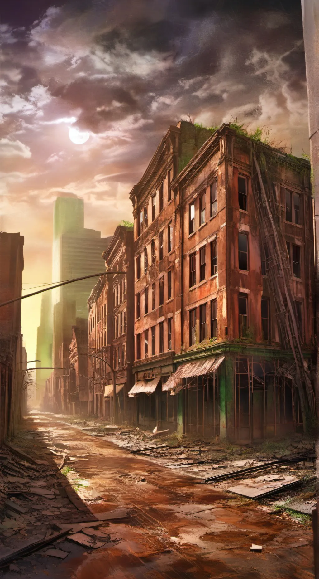 ai character: sobrevive en ciuda background