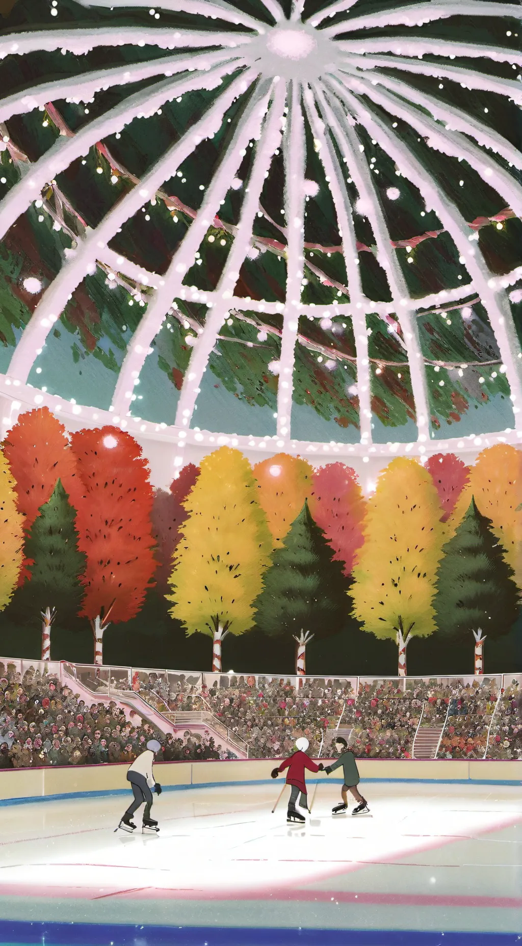 ai character: HH, Ice skating background