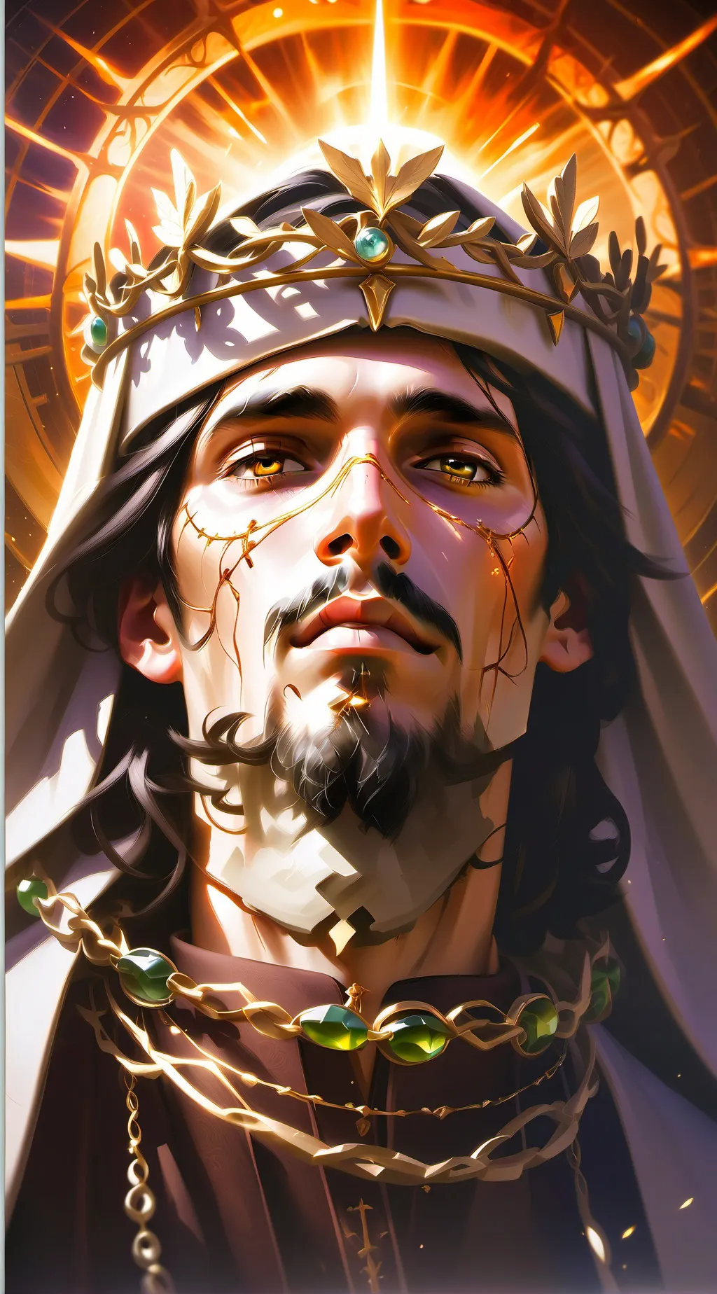 ai character: Jesus background