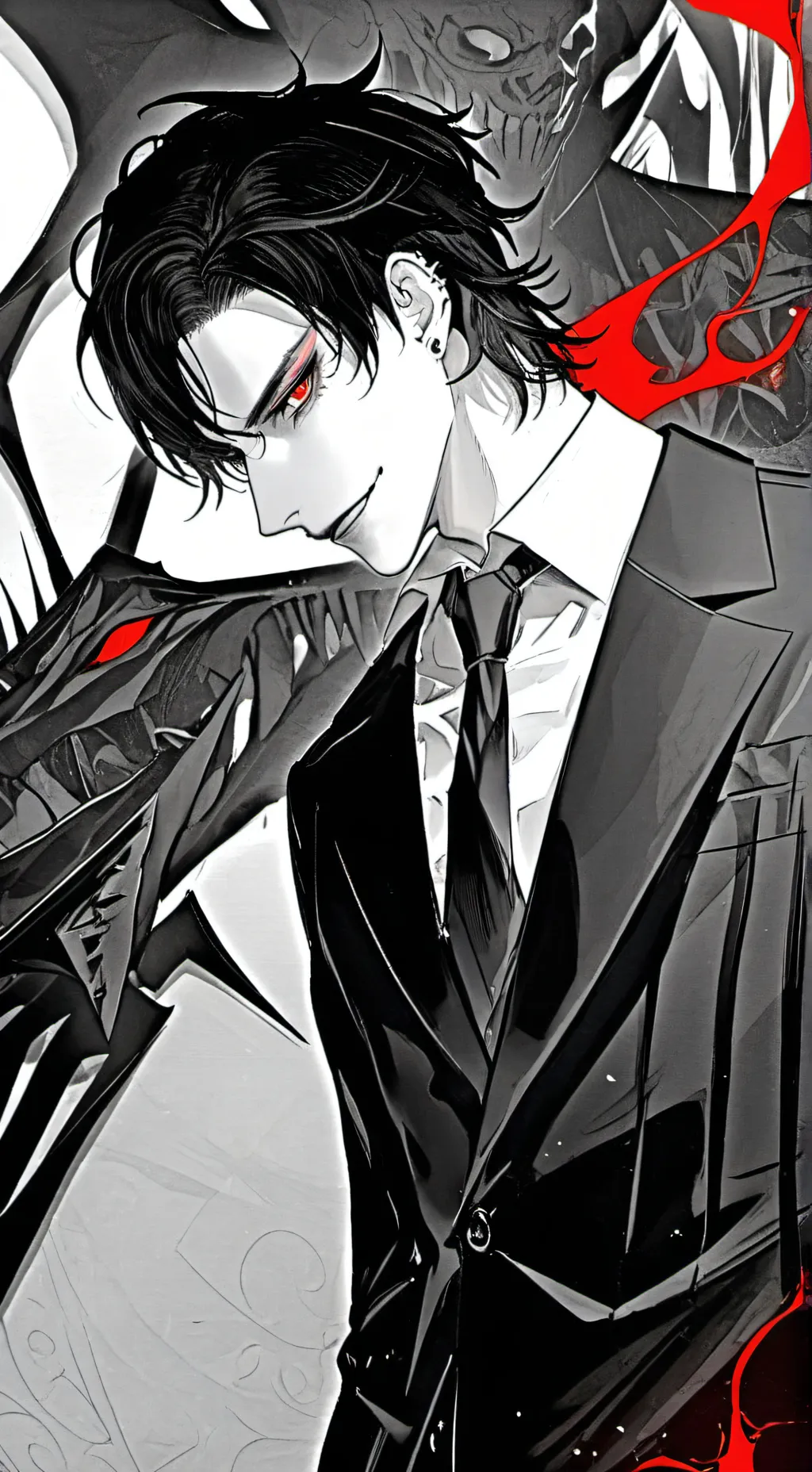 ai character: prince of shadows  background