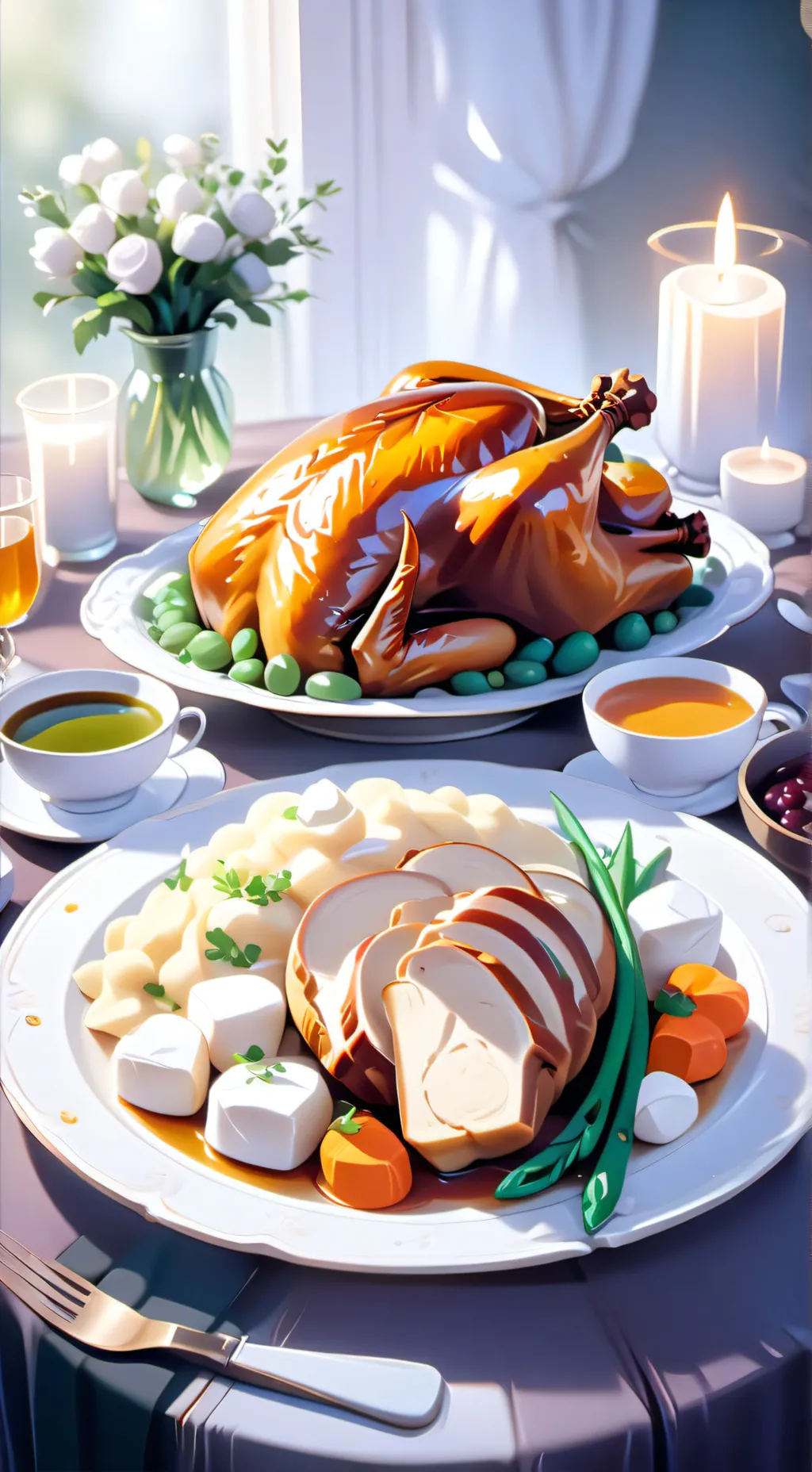 ai character: Kny Thanksgiving background