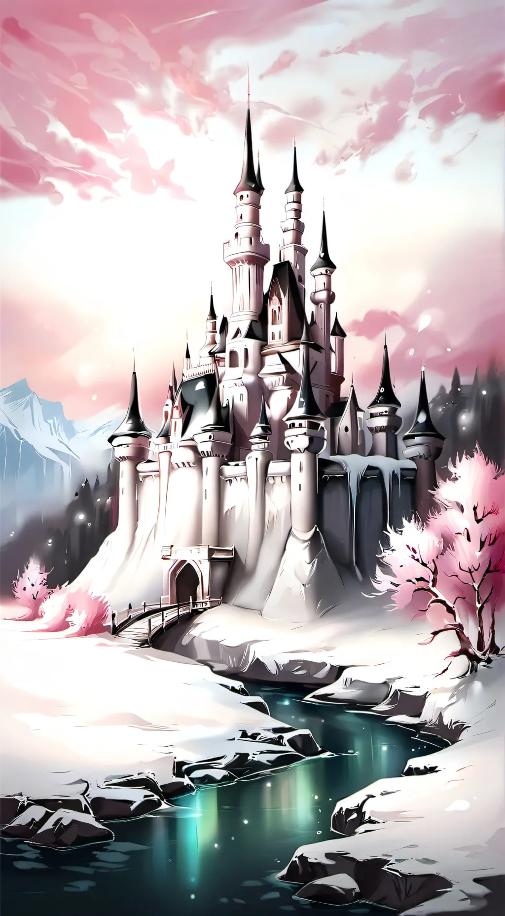 ai character: eternal snow background