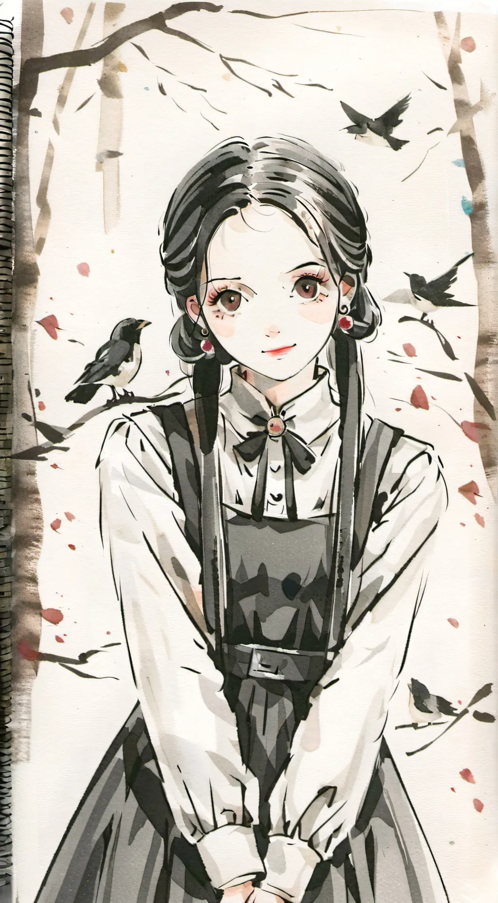 ai character: Wednesday Addams background