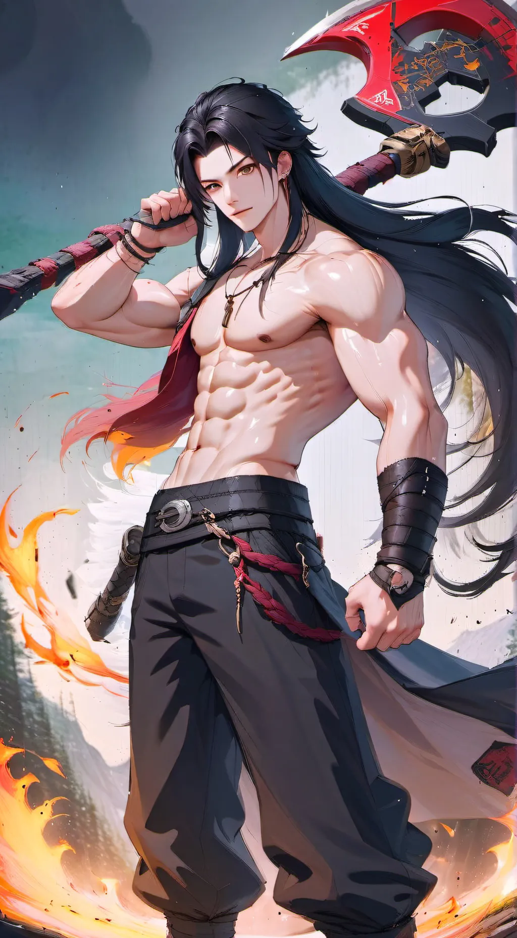 ai character: Burning spice  background