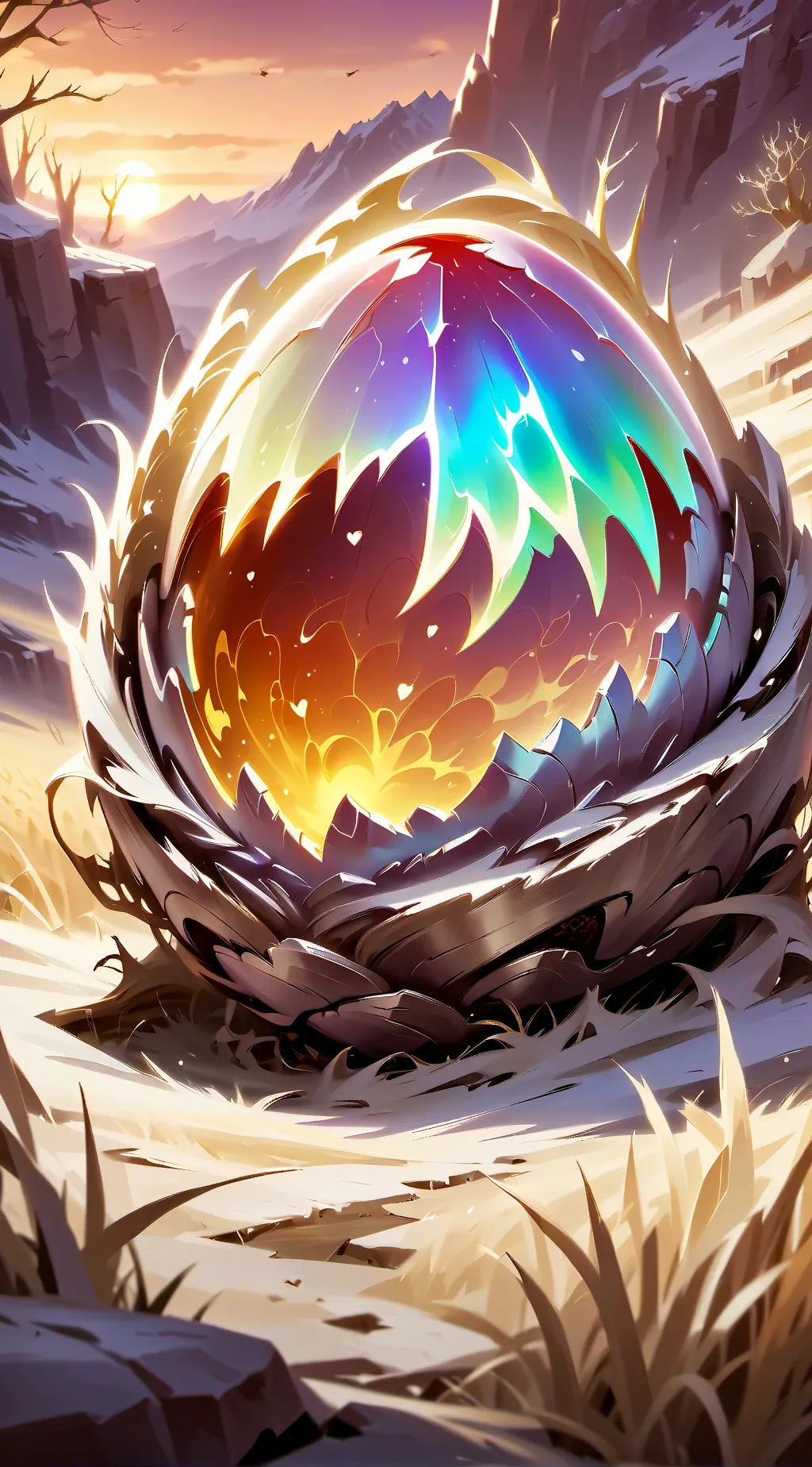 ai character: willow`heart egg! background