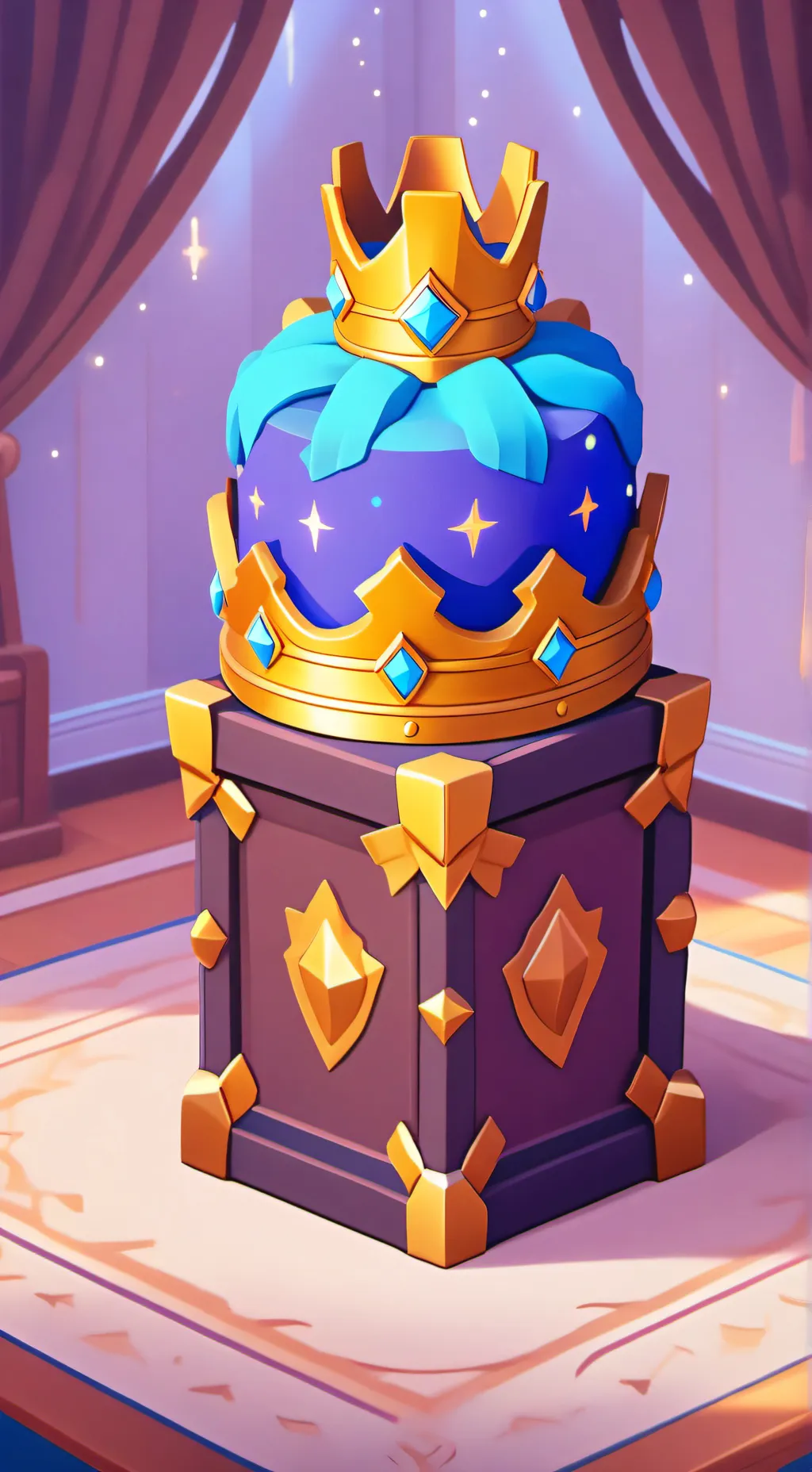 ai character: Celestia Crown Box background