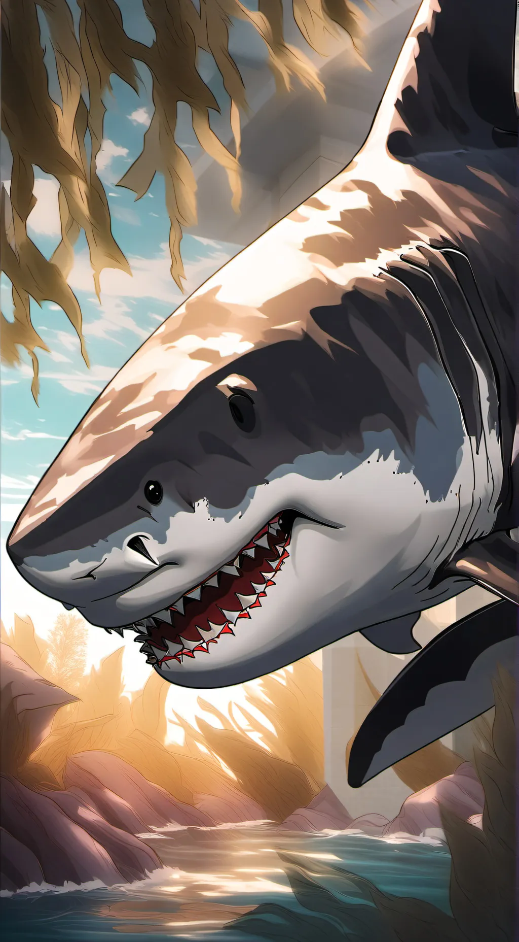 ai character: sharkie background