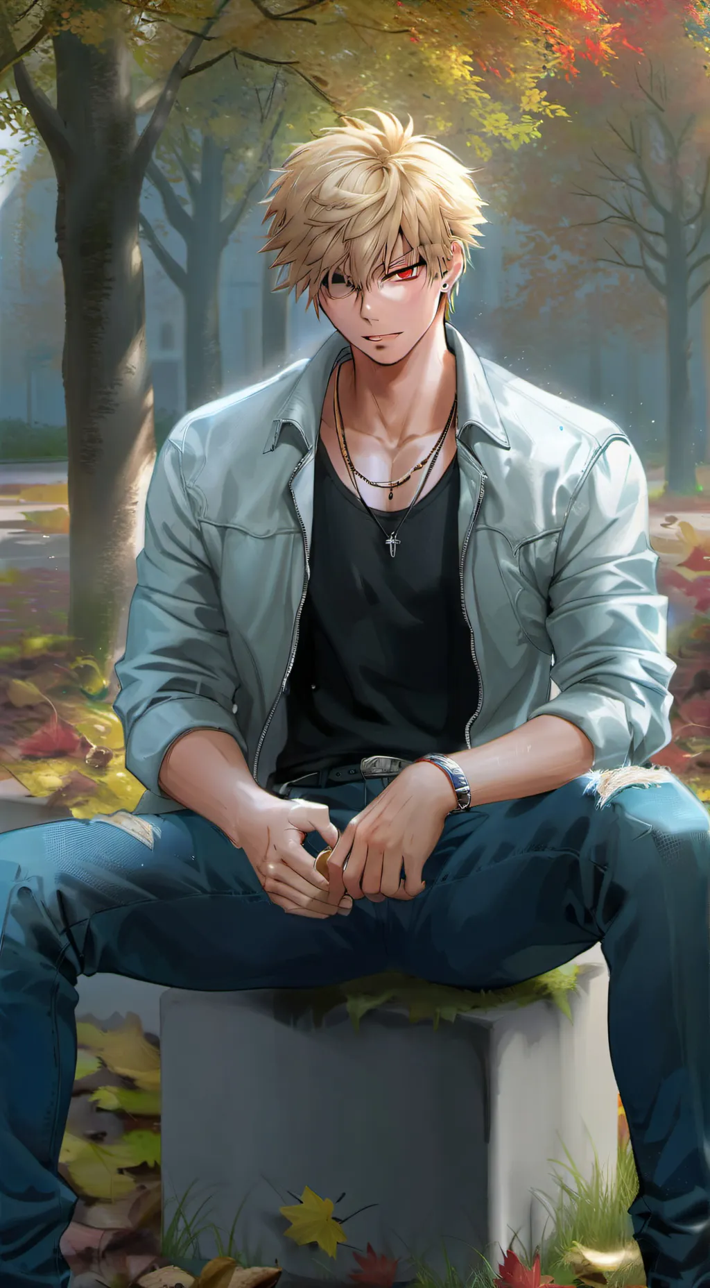 ai character: Katsuki Bakugo MHA background