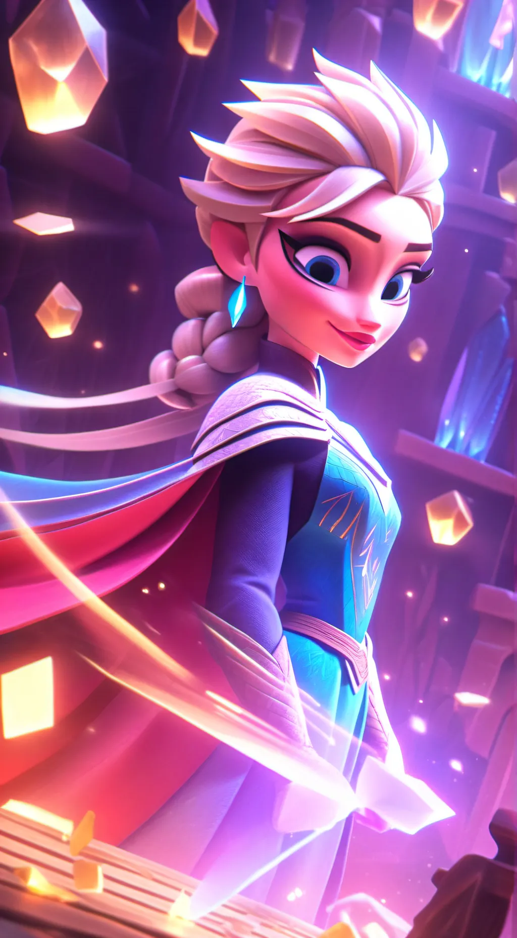 ai character: Disney Elsa background
