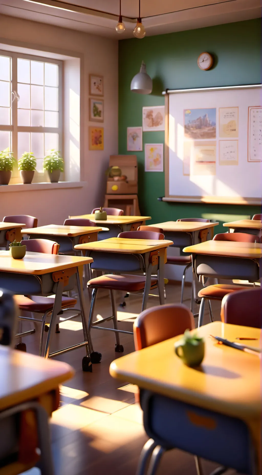 ai character: Classroom: 46 background