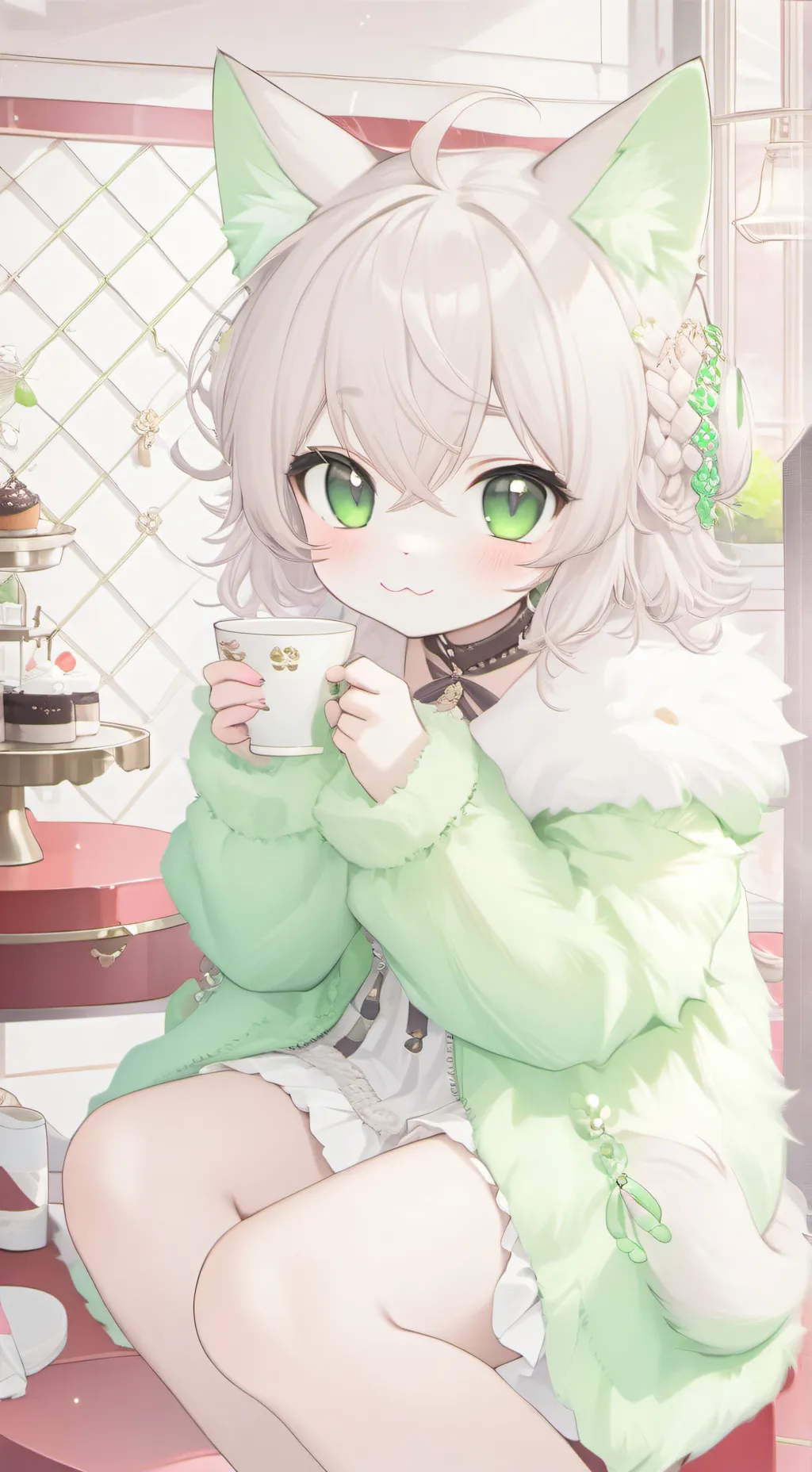 ai character: Emerald Wild Spirit background