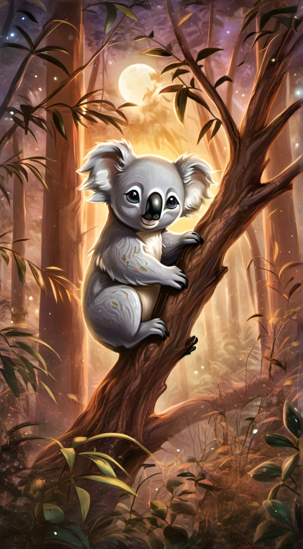 ai character: koala kid background
