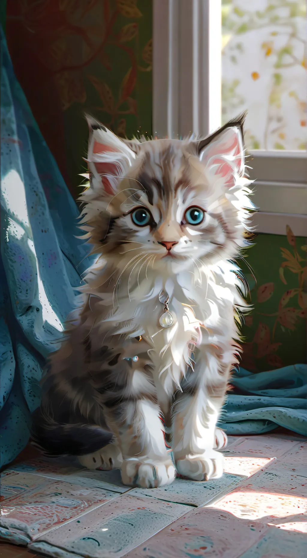 ai character: kittens background