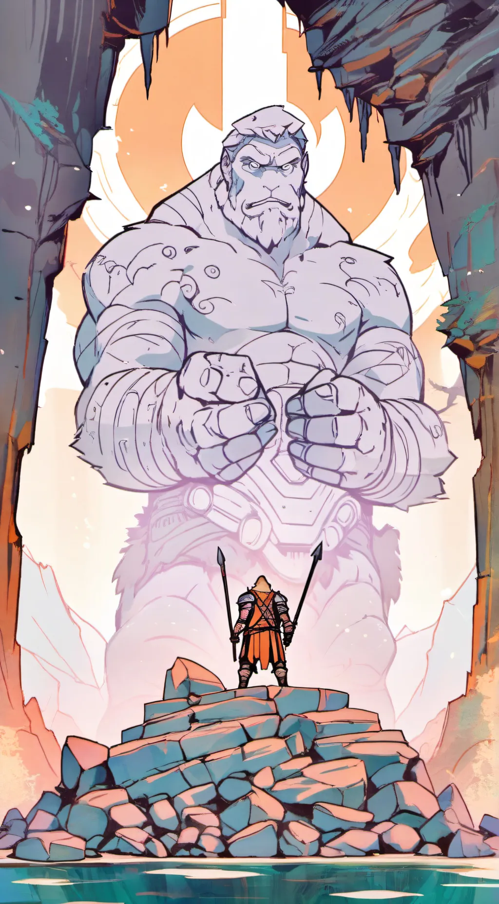 ai character: Rock giant (kisky) background