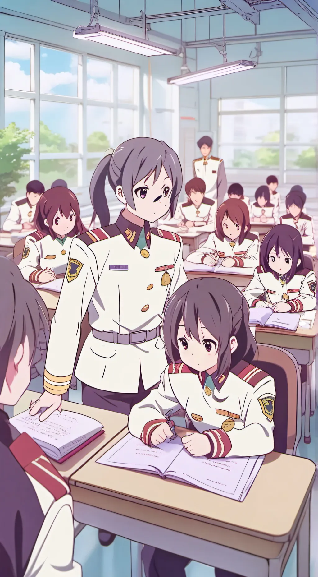 ai character: Millitary academy background