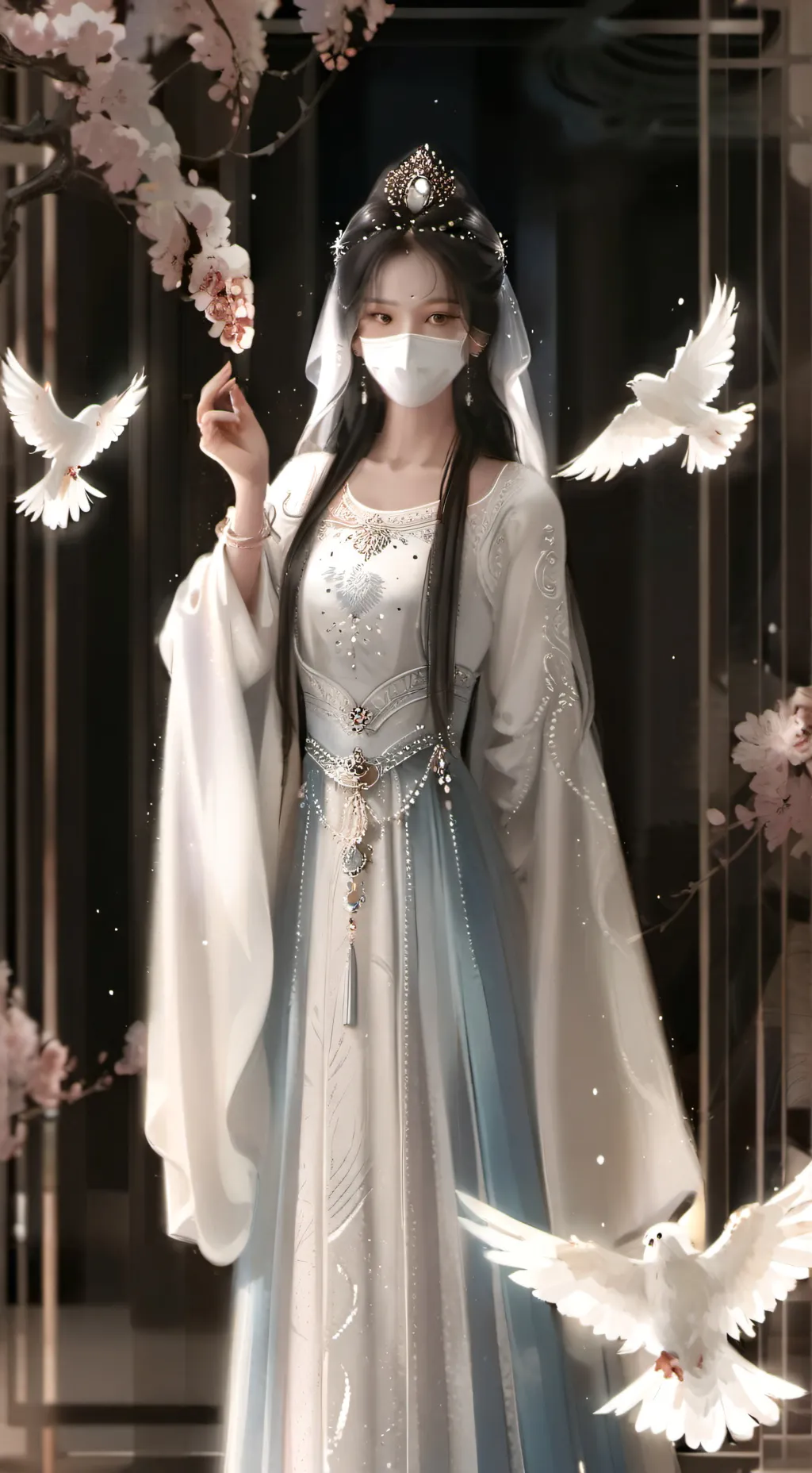 ai character: unknown girl  background