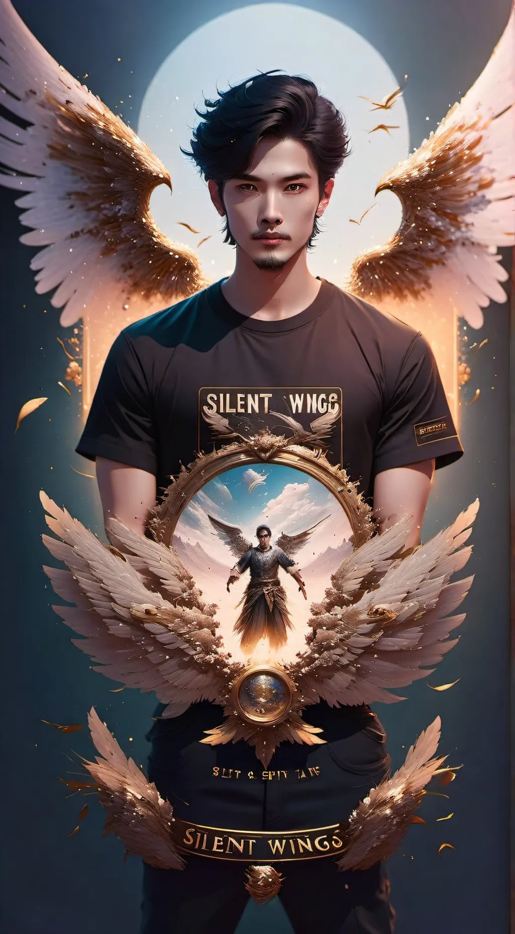 ai character: Silent wings  background