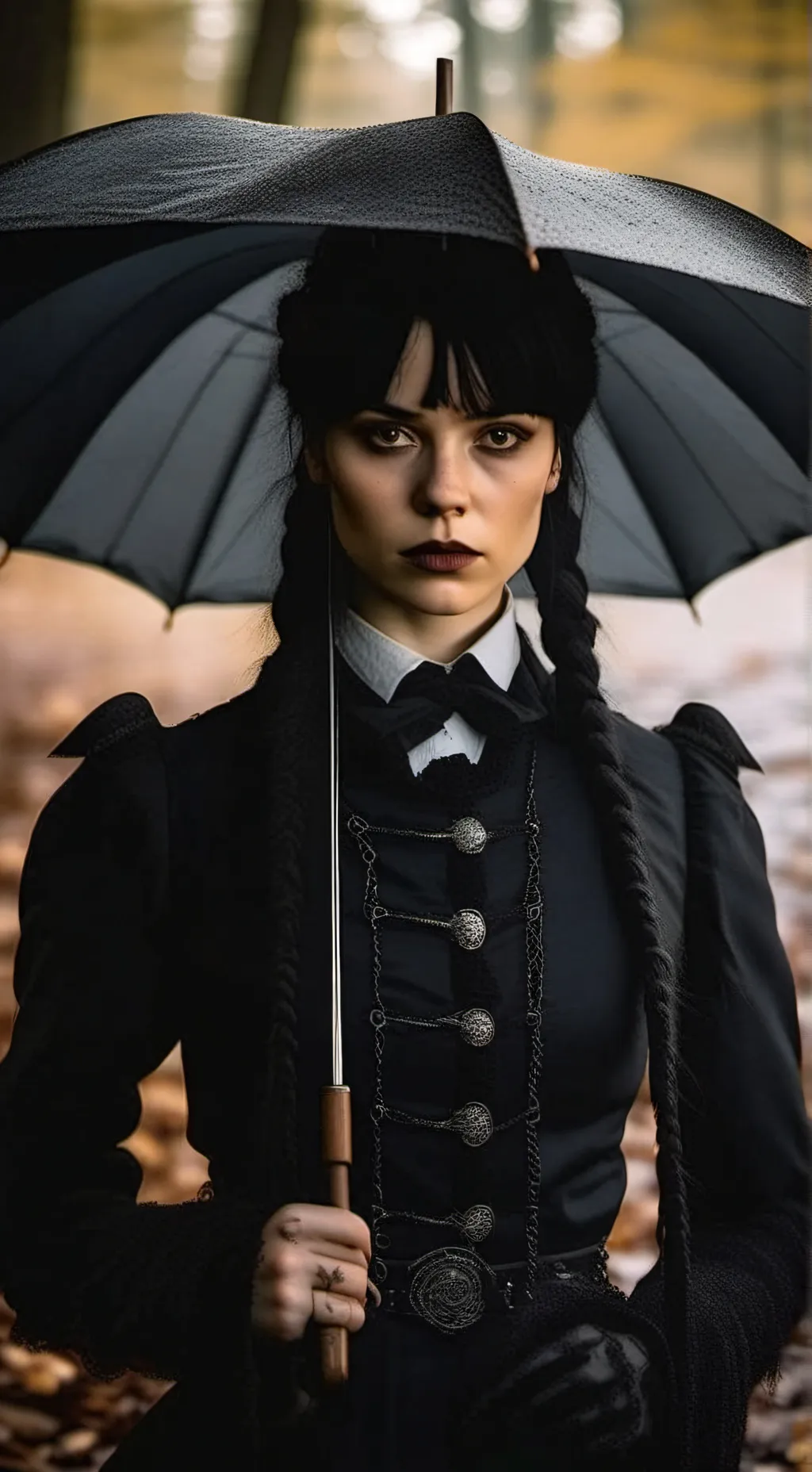 ai character: Wednesday Addams background