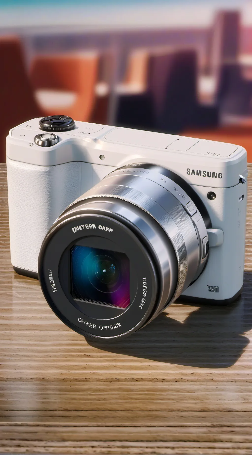 ai character: Samsung camera  background