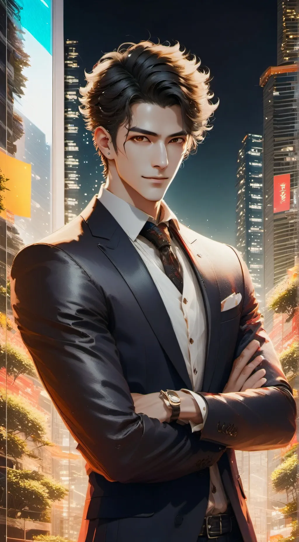 ai character: Evan your bf CEO  background