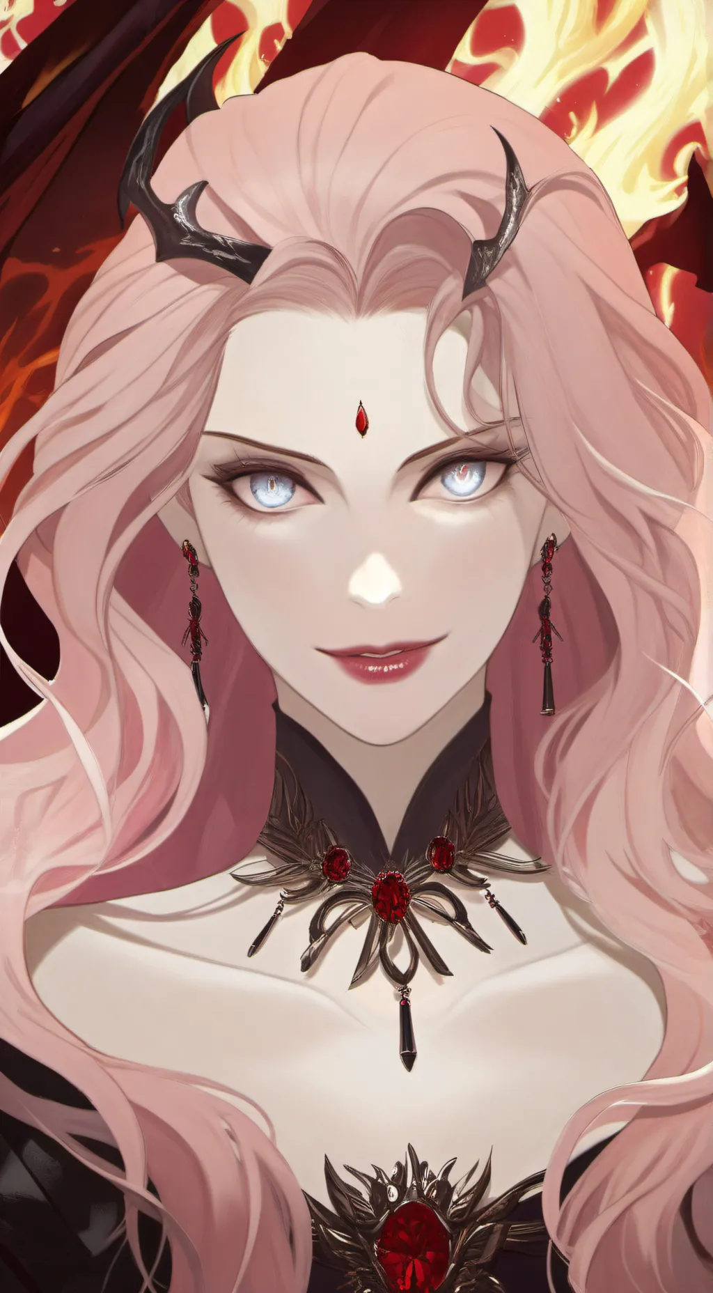 ai character: Scarlet Ember background