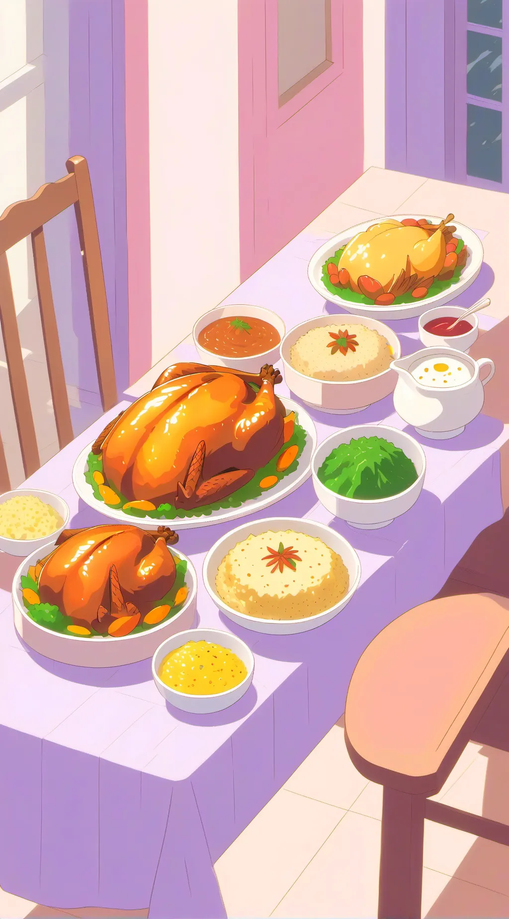 ai character: Mha Thanksgiving  background
