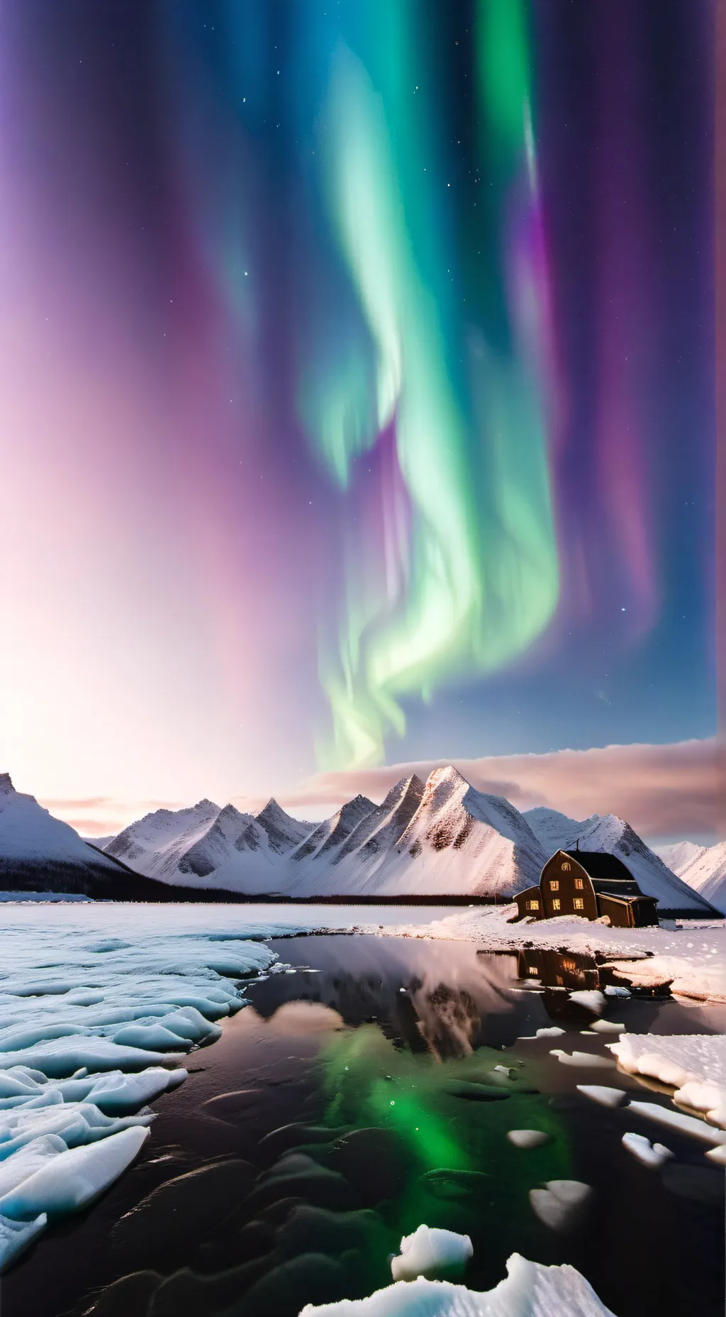 ai character: DW frozen islandAU background