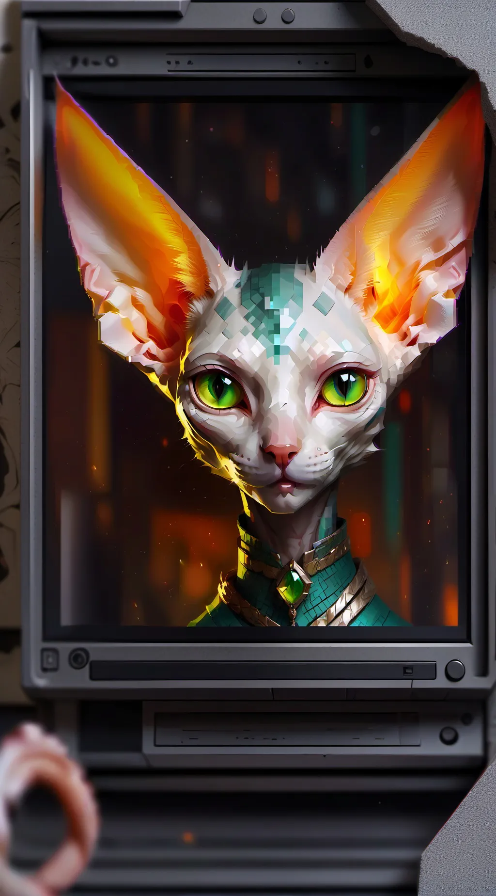 ai character: Fuzzbytes background