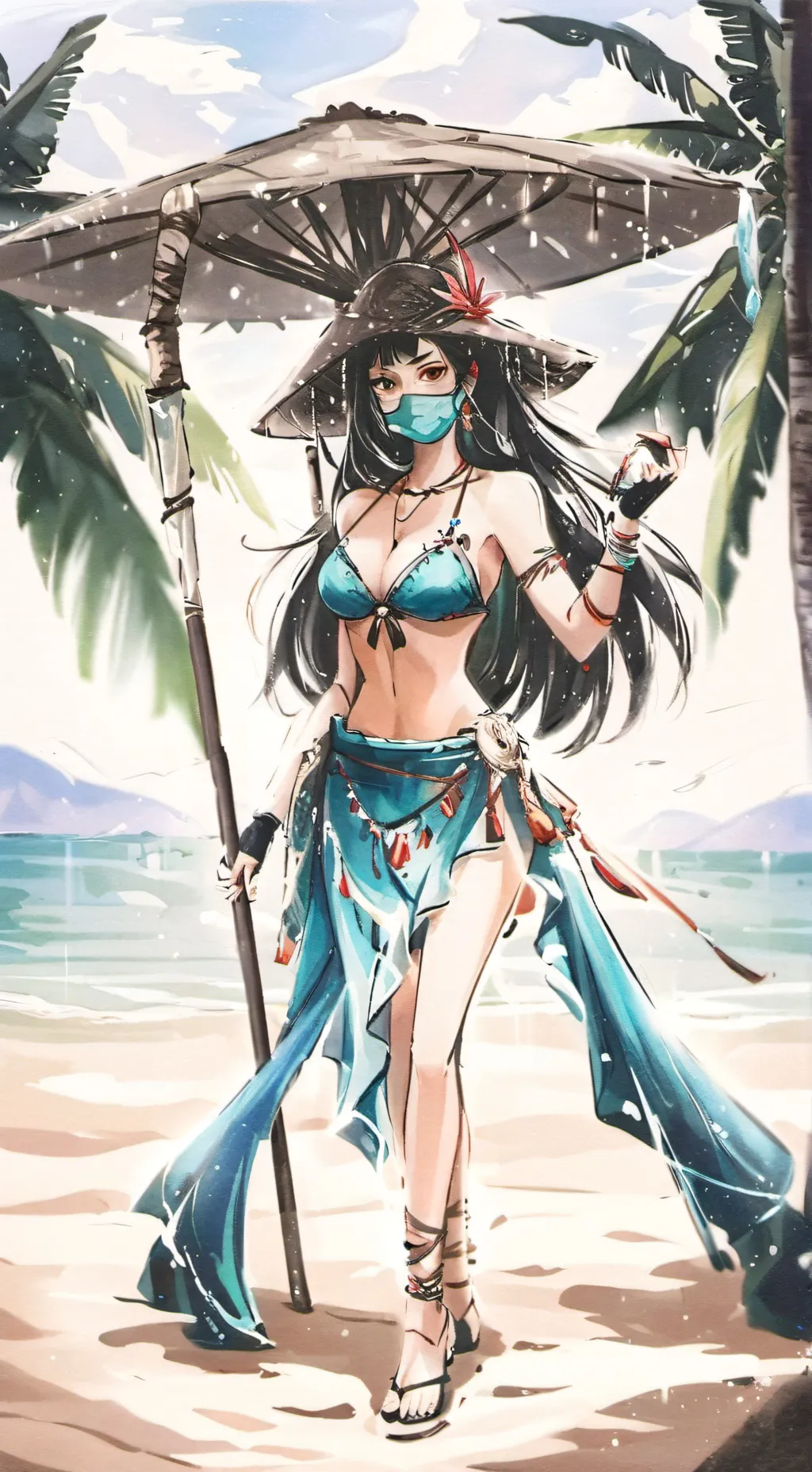 ai character: deusa da chuva  background